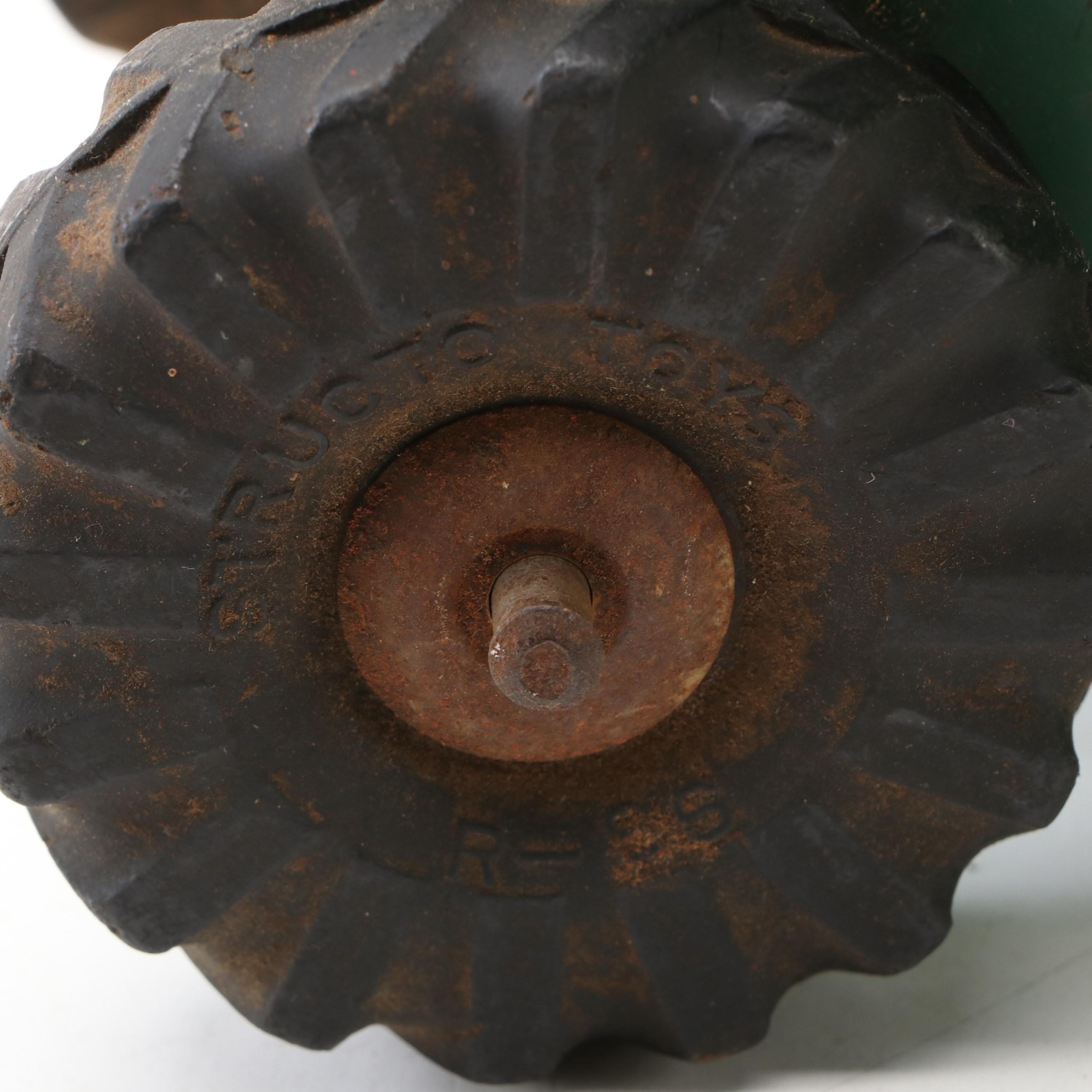 Structo "Rocker" Pressed Steel Dump Truck Trailer and Bulldozers