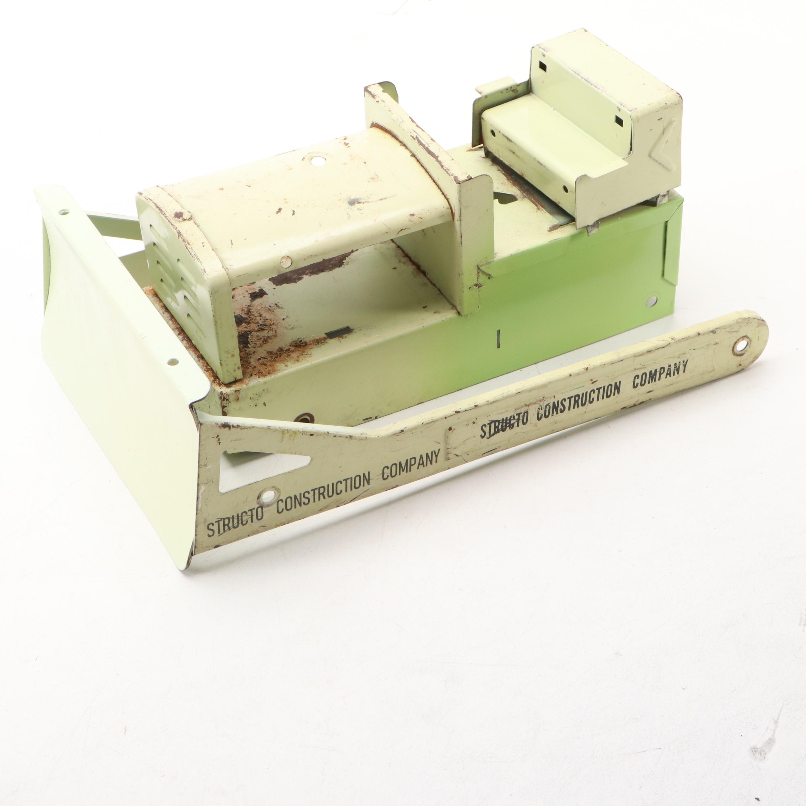 Structo "Rocker" Pressed Steel Dump Truck Trailer and Bulldozers