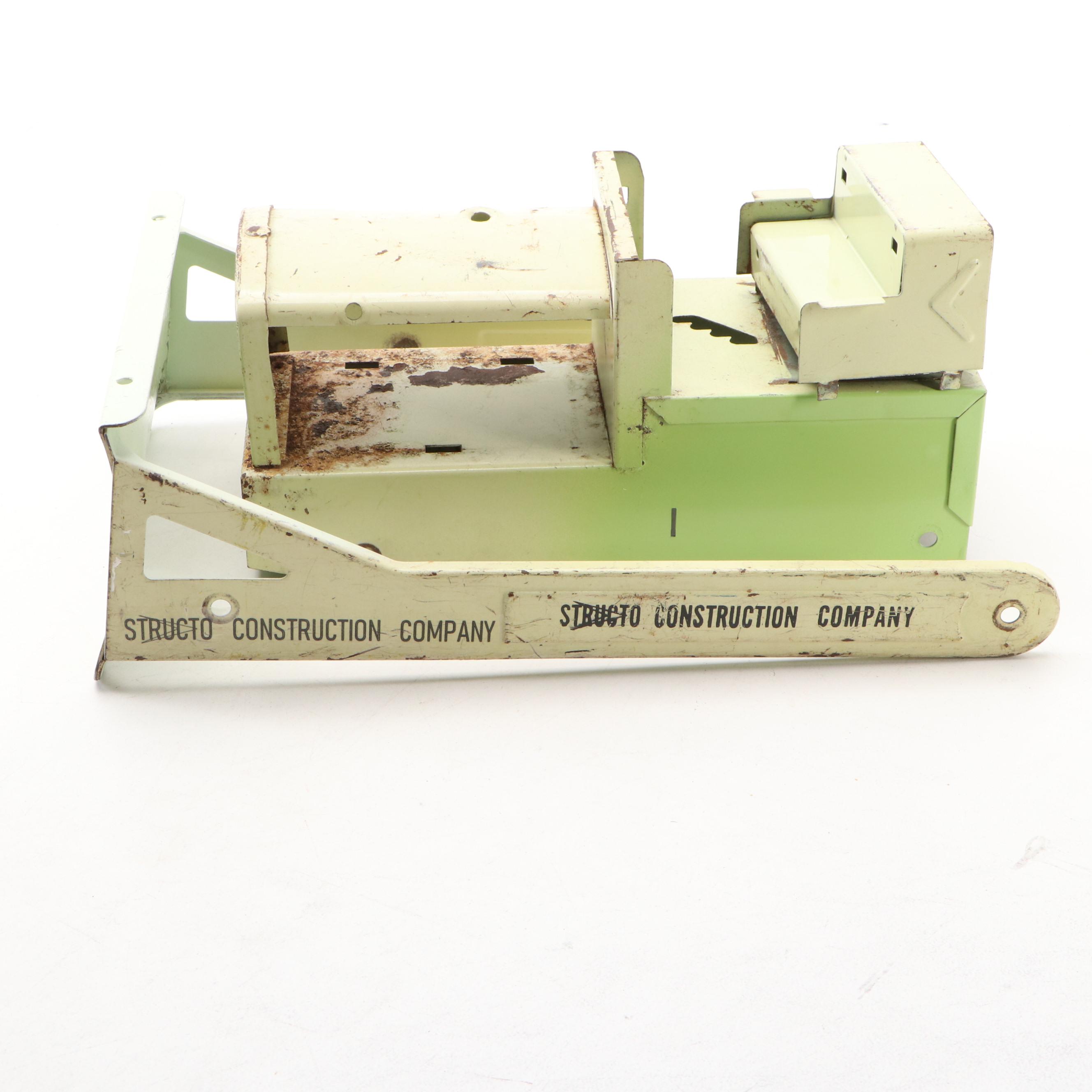 Structo "Rocker" Pressed Steel Dump Truck Trailer and Bulldozers