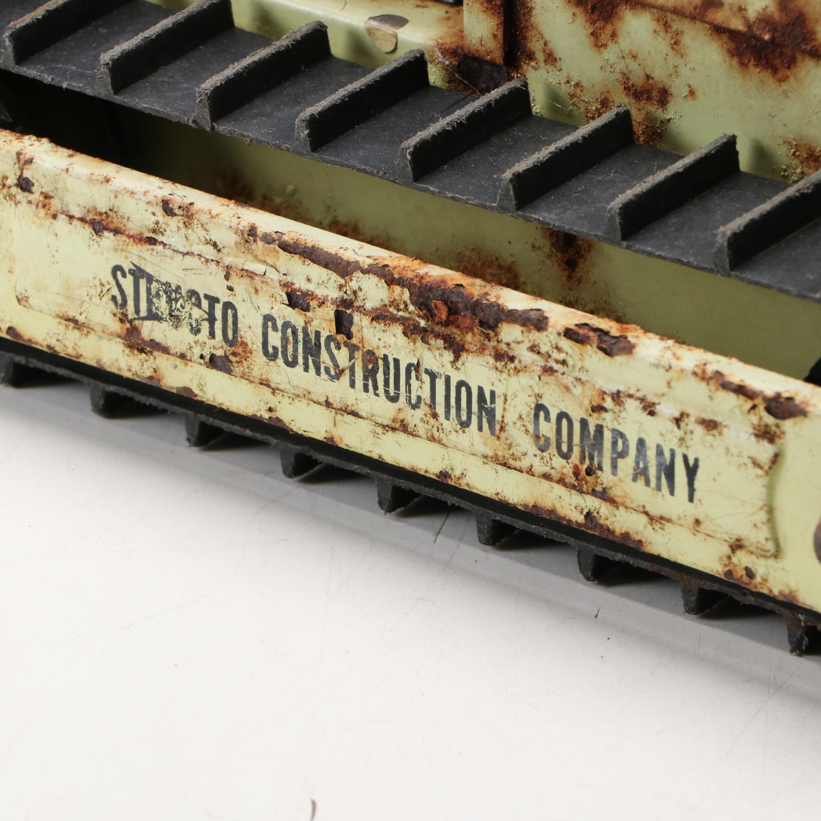 Structo "Rocker" Pressed Steel Dump Truck Trailer and Bulldozers