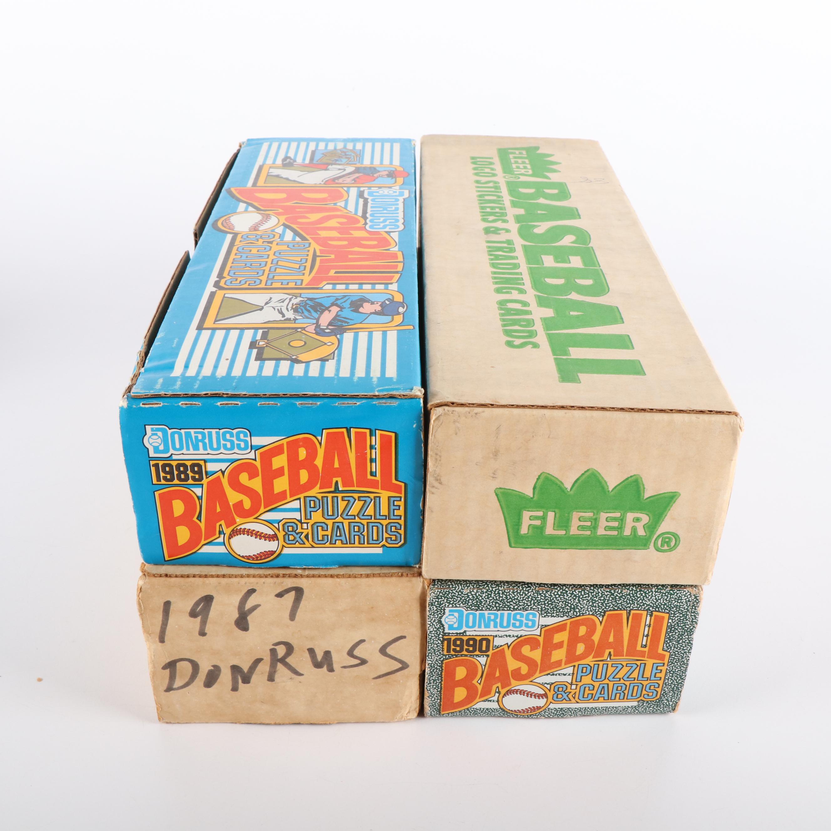 Eleven Year Sets of Mint Condition Baseball Cards, 1987 to 1991