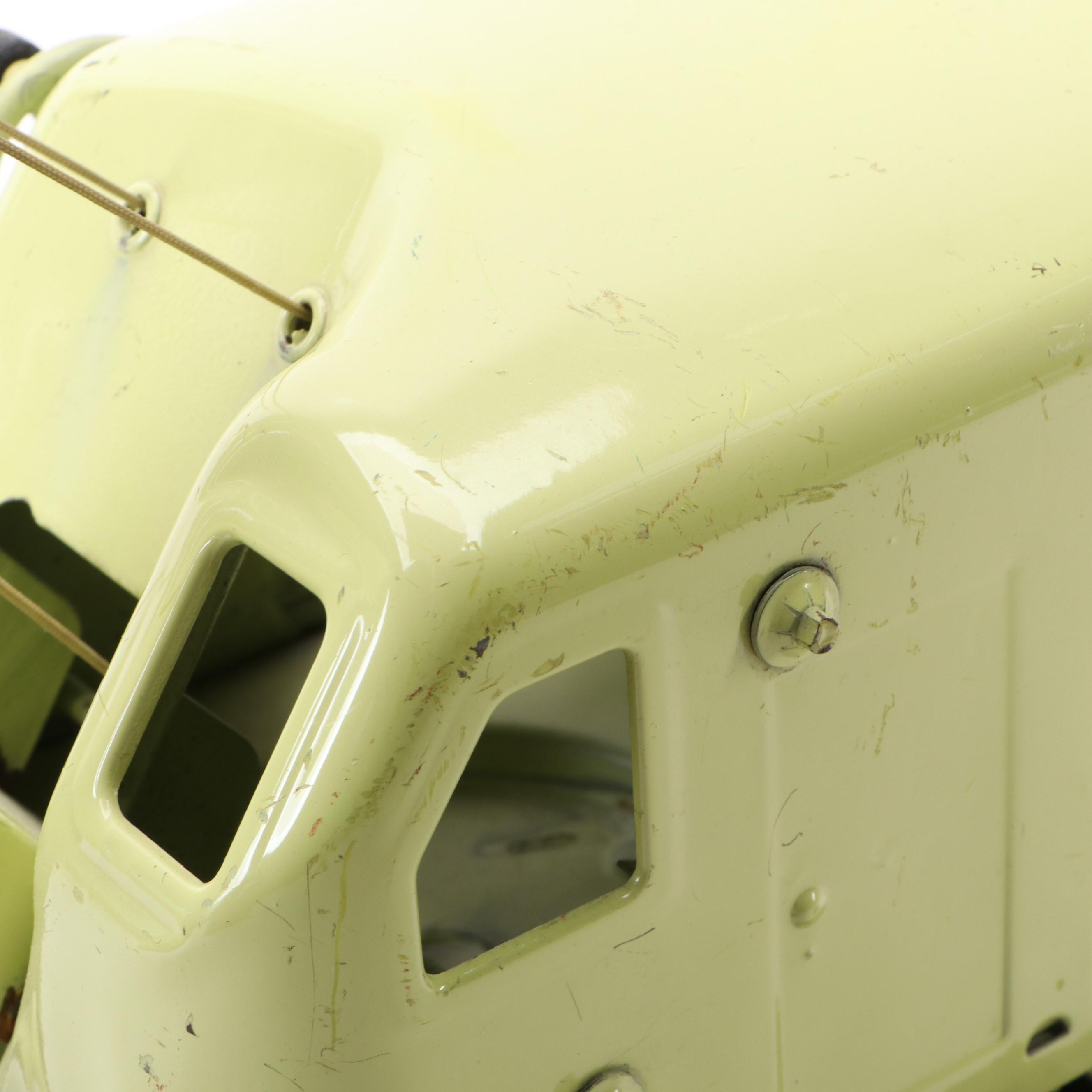 Structo Steam Shovel and Bulldozer Pressed Steel Toys, Mid-20th Century