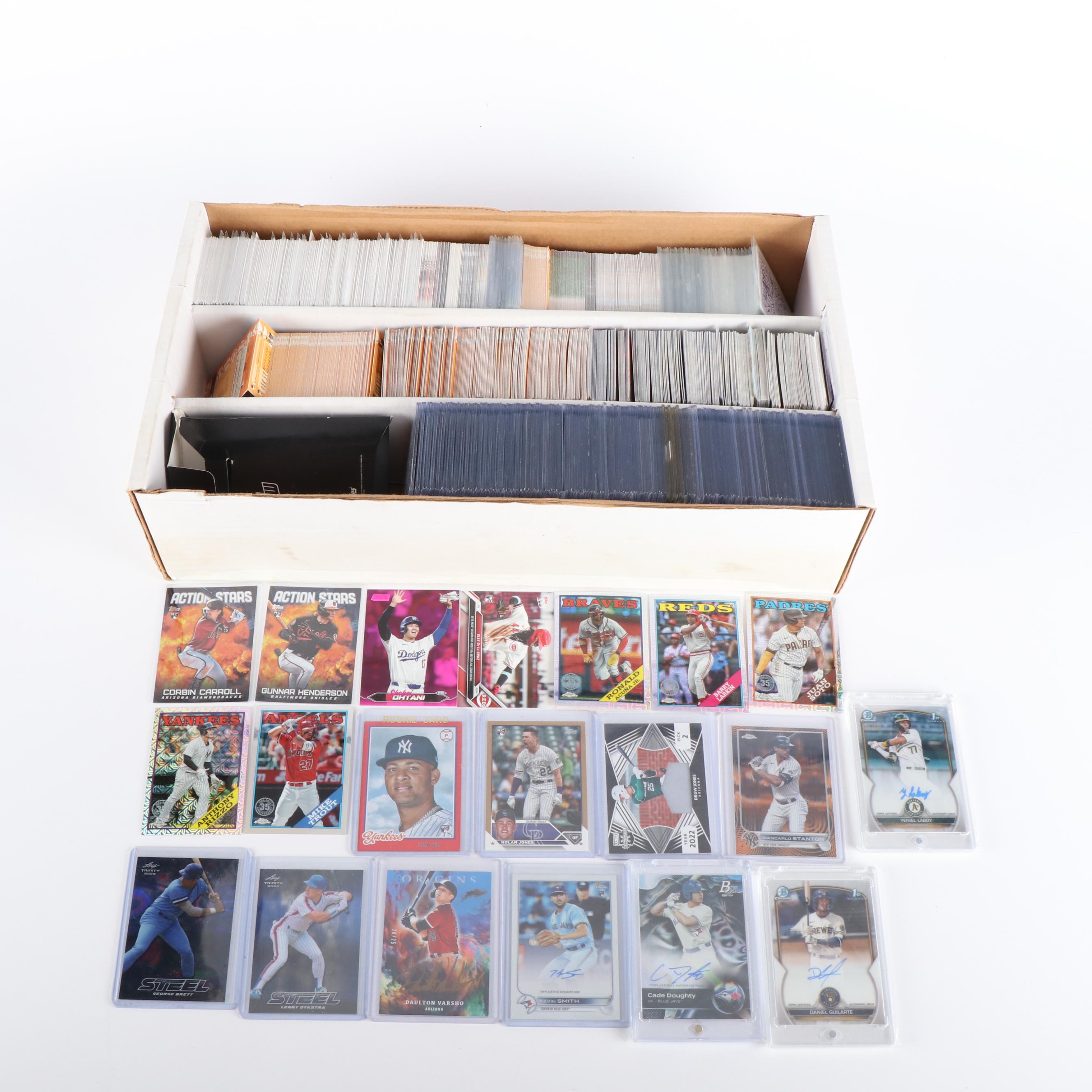 Stadium Club with Other Baseball Cards Featuring Elly De La Cruz Rookie and More