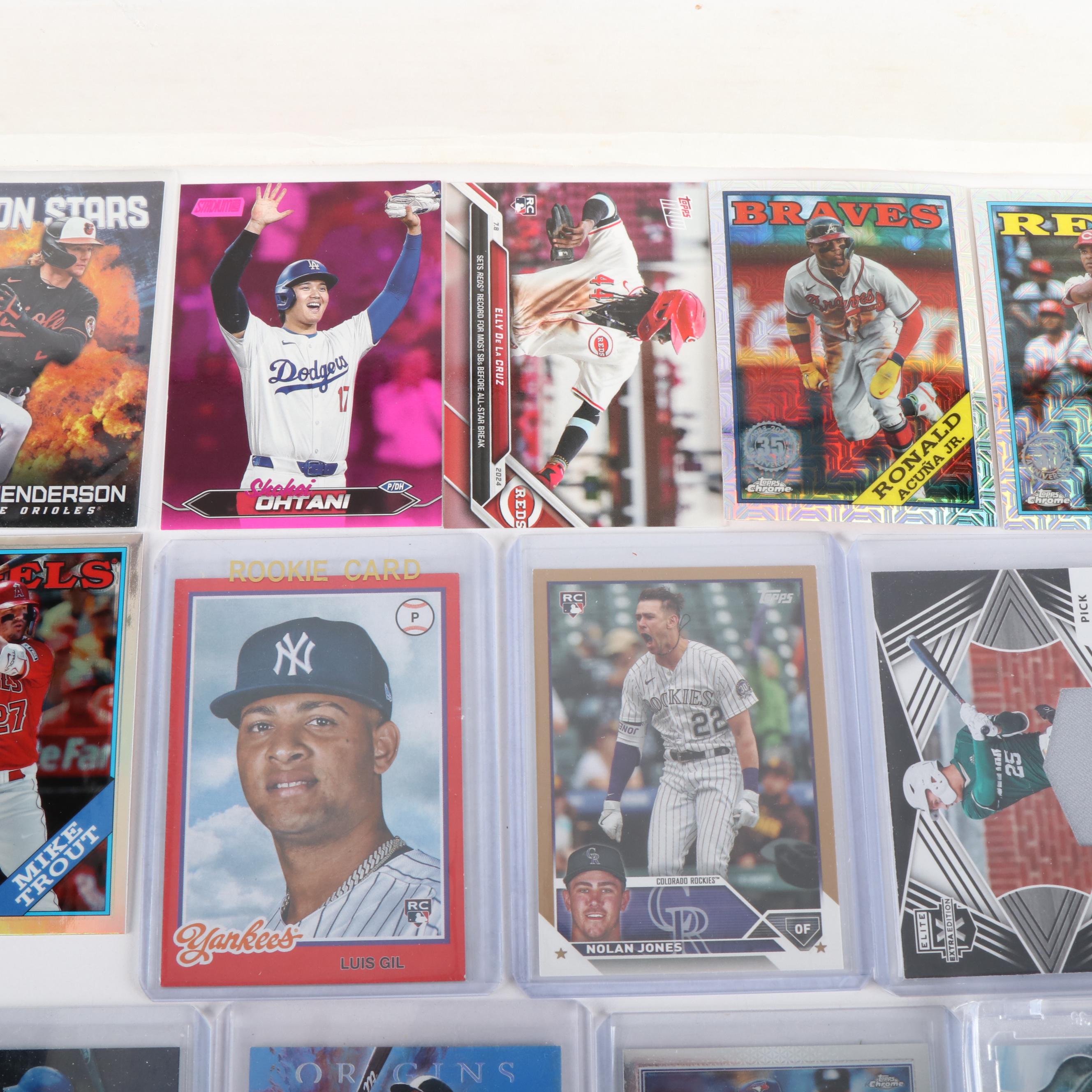 Stadium Club with Other Baseball Cards Featuring Elly De La Cruz Rookie and More