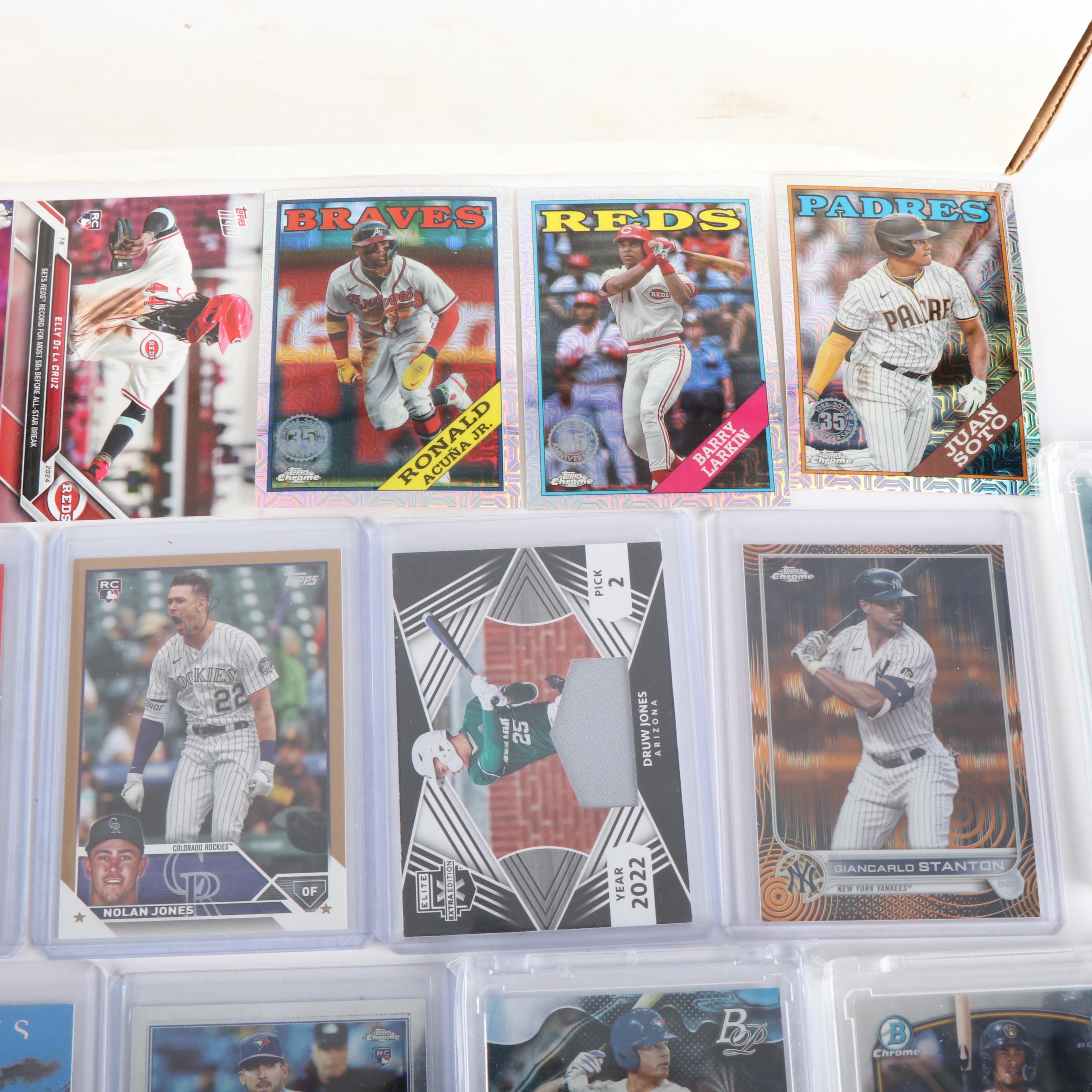 Stadium Club with Other Baseball Cards Featuring Elly De La Cruz Rookie and More