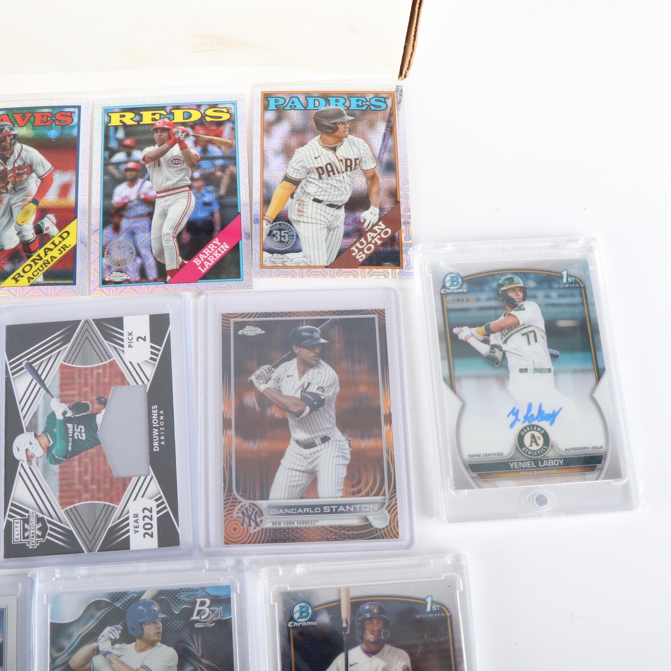 Stadium Club with Other Baseball Cards Featuring Elly De La Cruz Rookie and More