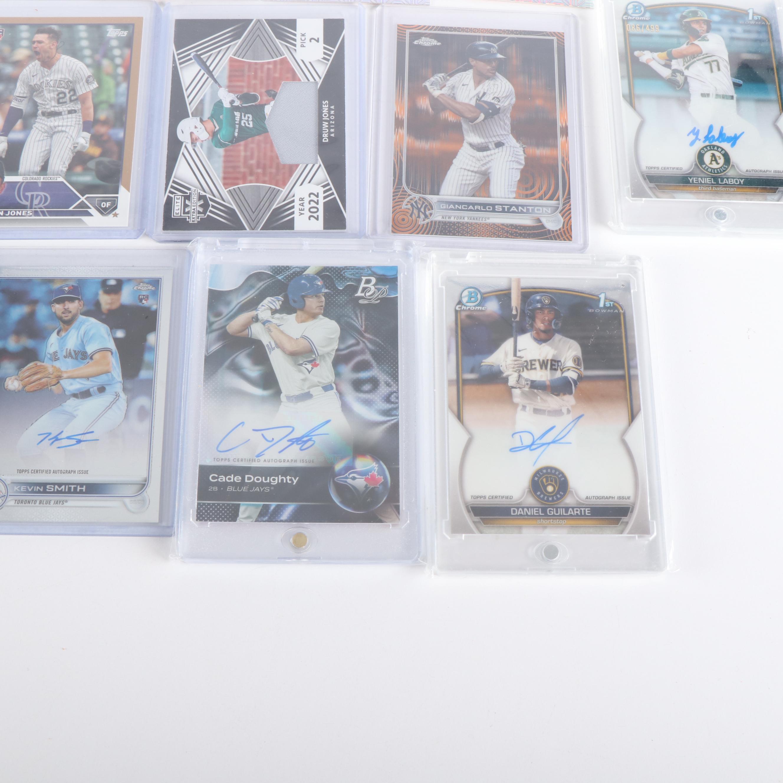 Stadium Club with Other Baseball Cards Featuring Elly De La Cruz Rookie and More