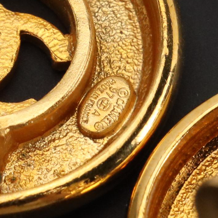 Chanel Autumn Collection CC Round Clip Earrings