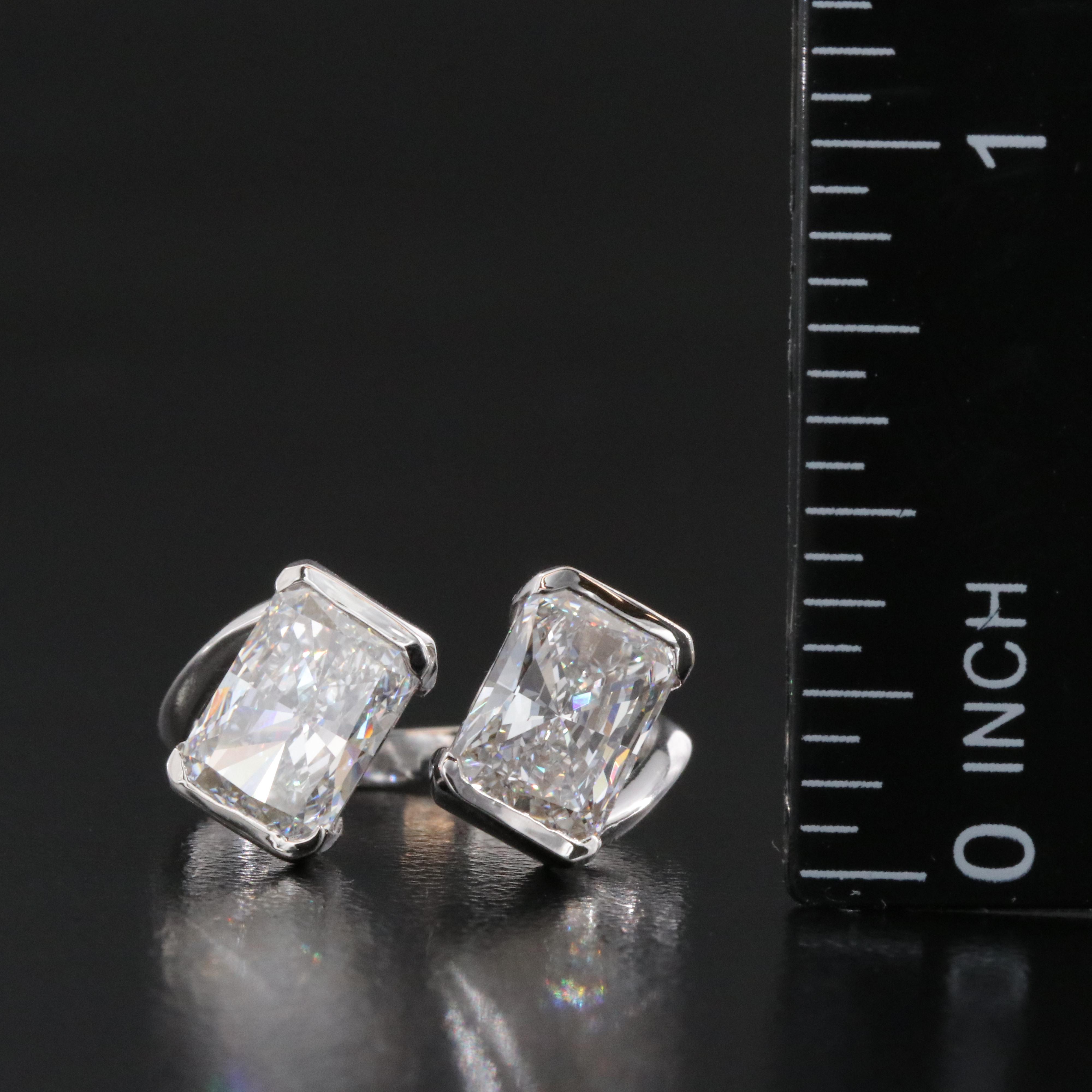 14K 4.03 CTW Lab Grown Diamond Ring with Open Design and IGI Reports