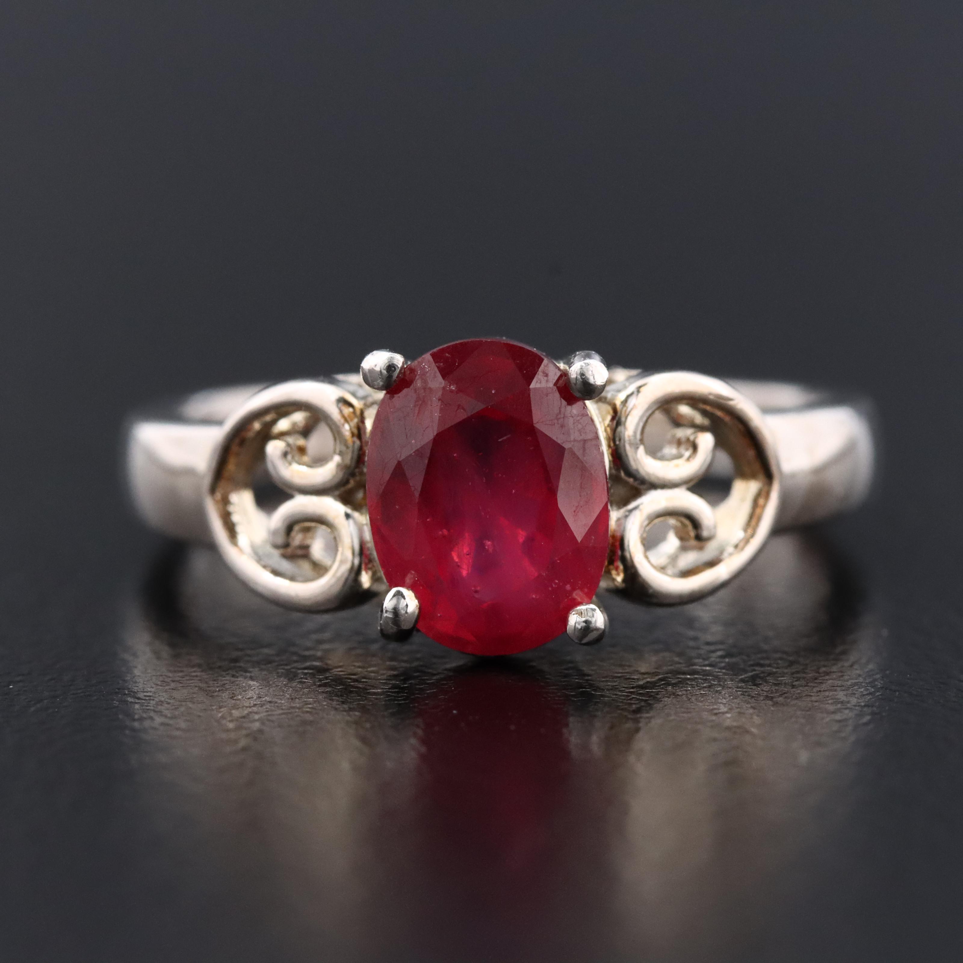 Sterling Filled Corundum Ring