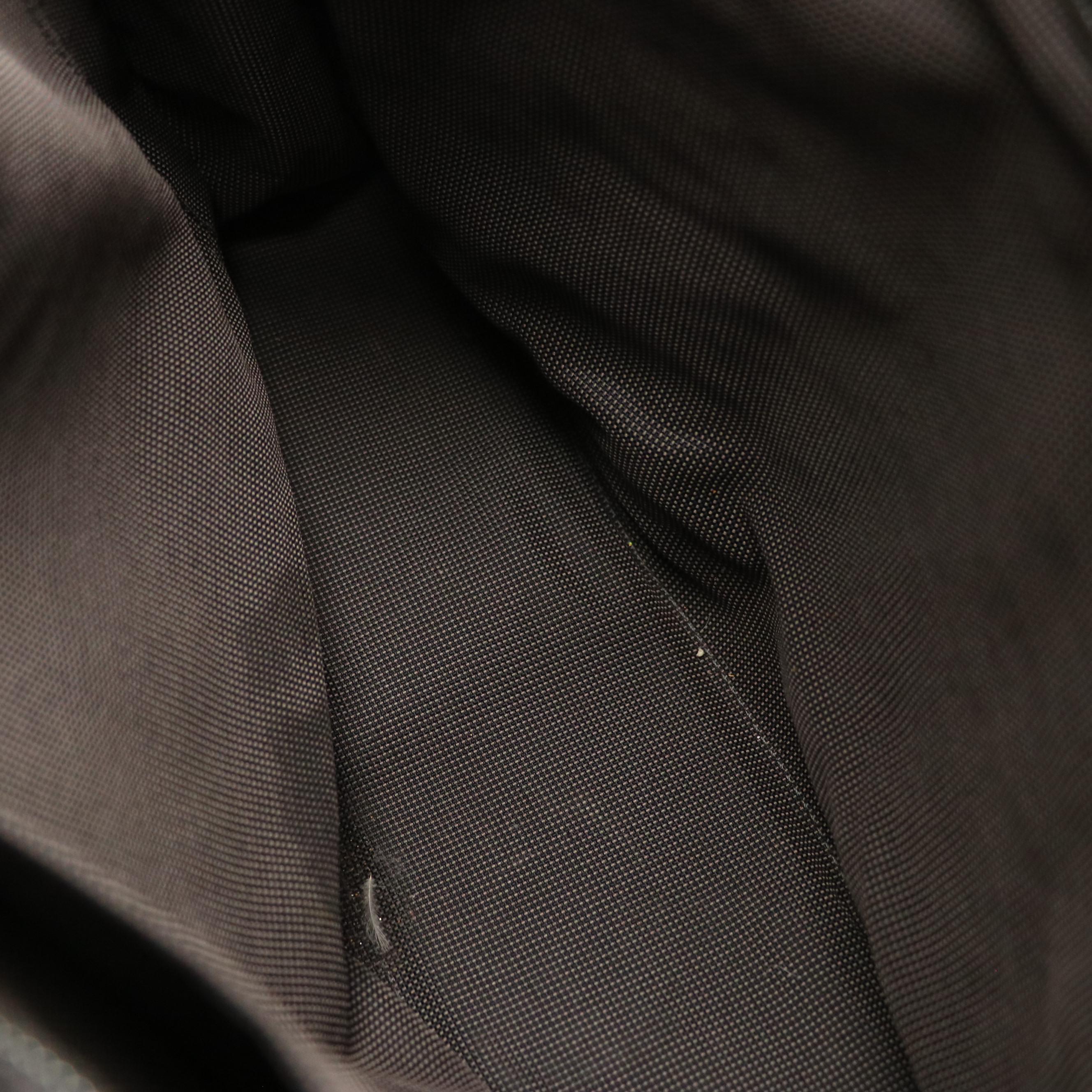 Hermès Herline Fourre-Tout MM Zip Tote in Grey and Black Nylon Canvas