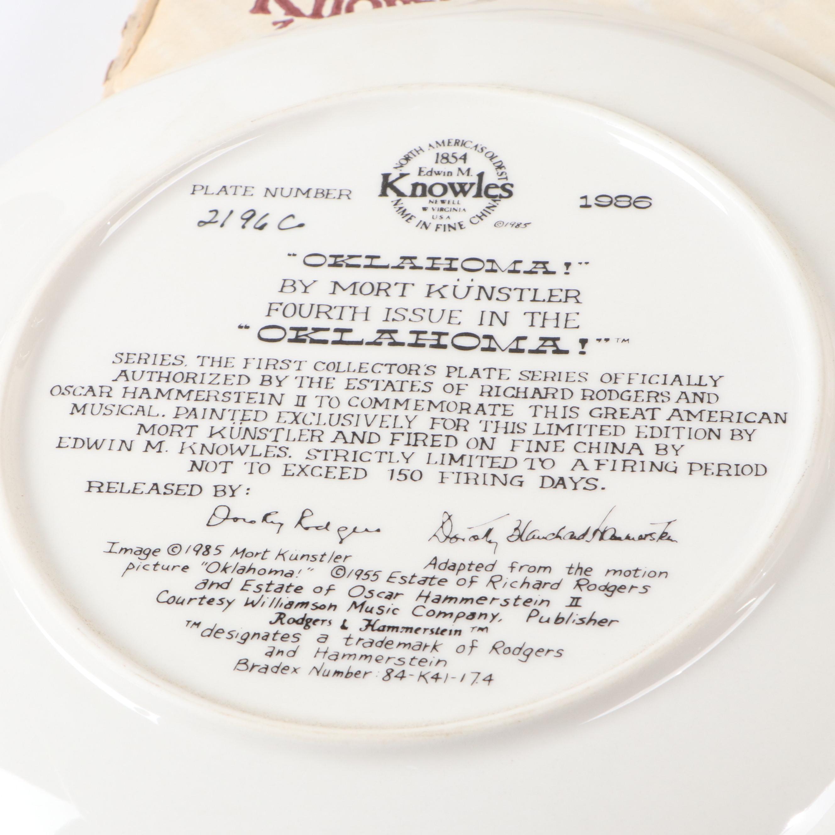 Mort Künstler "Oklahoma!" Ceramic Collector Plates