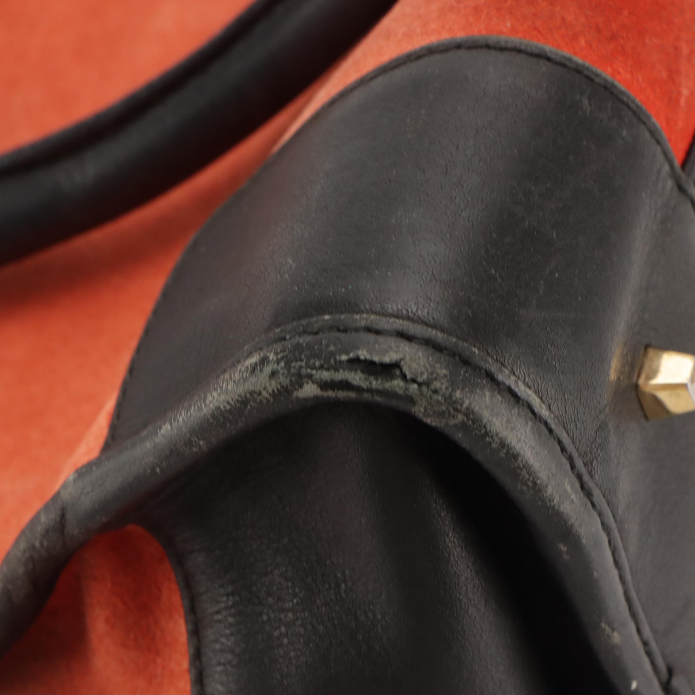 Loewe Amazona Handbag in Burnt Orange Suede and Black Leather Trim