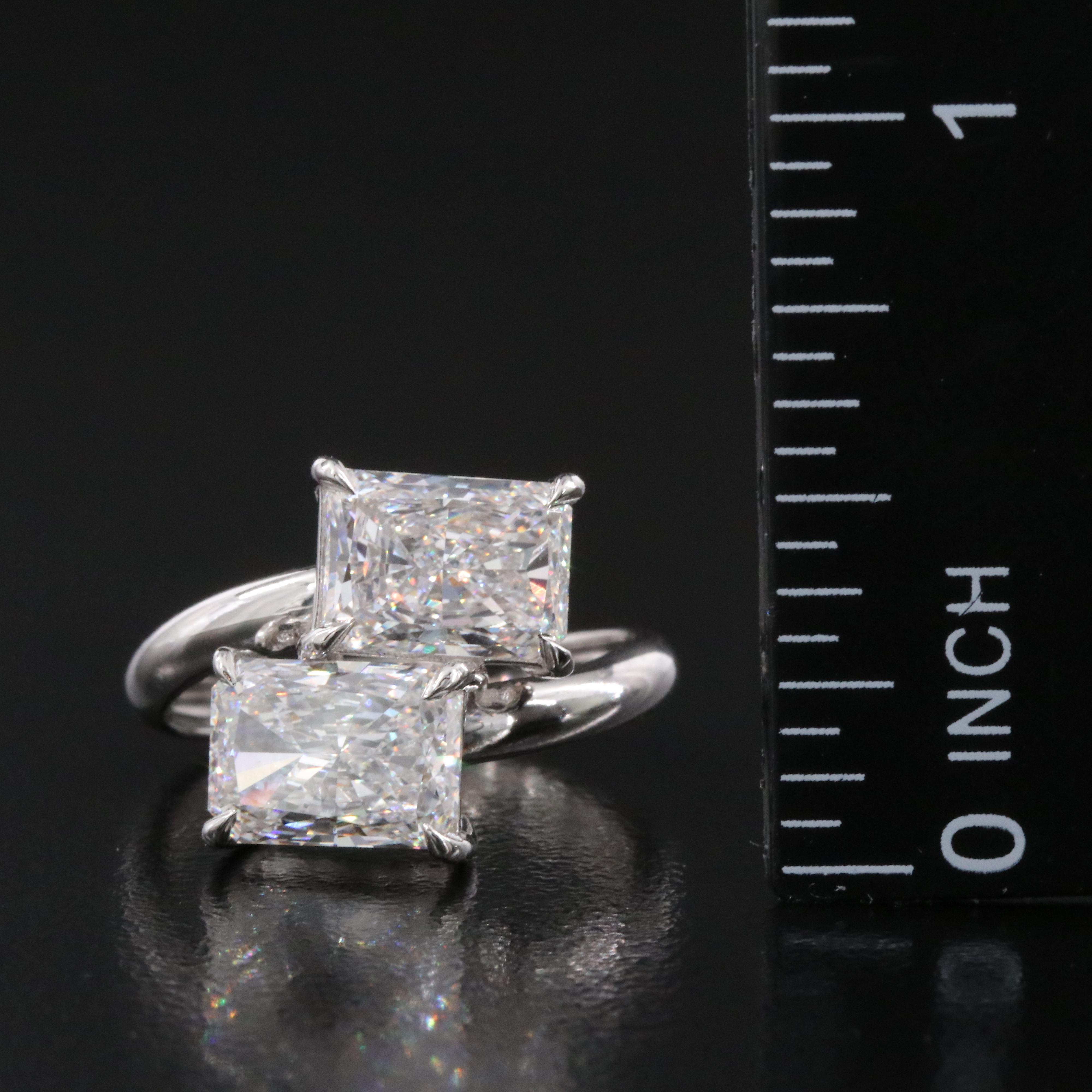 14K 3.91 CTW Lab Grown Diamond Ring with IGI Reports