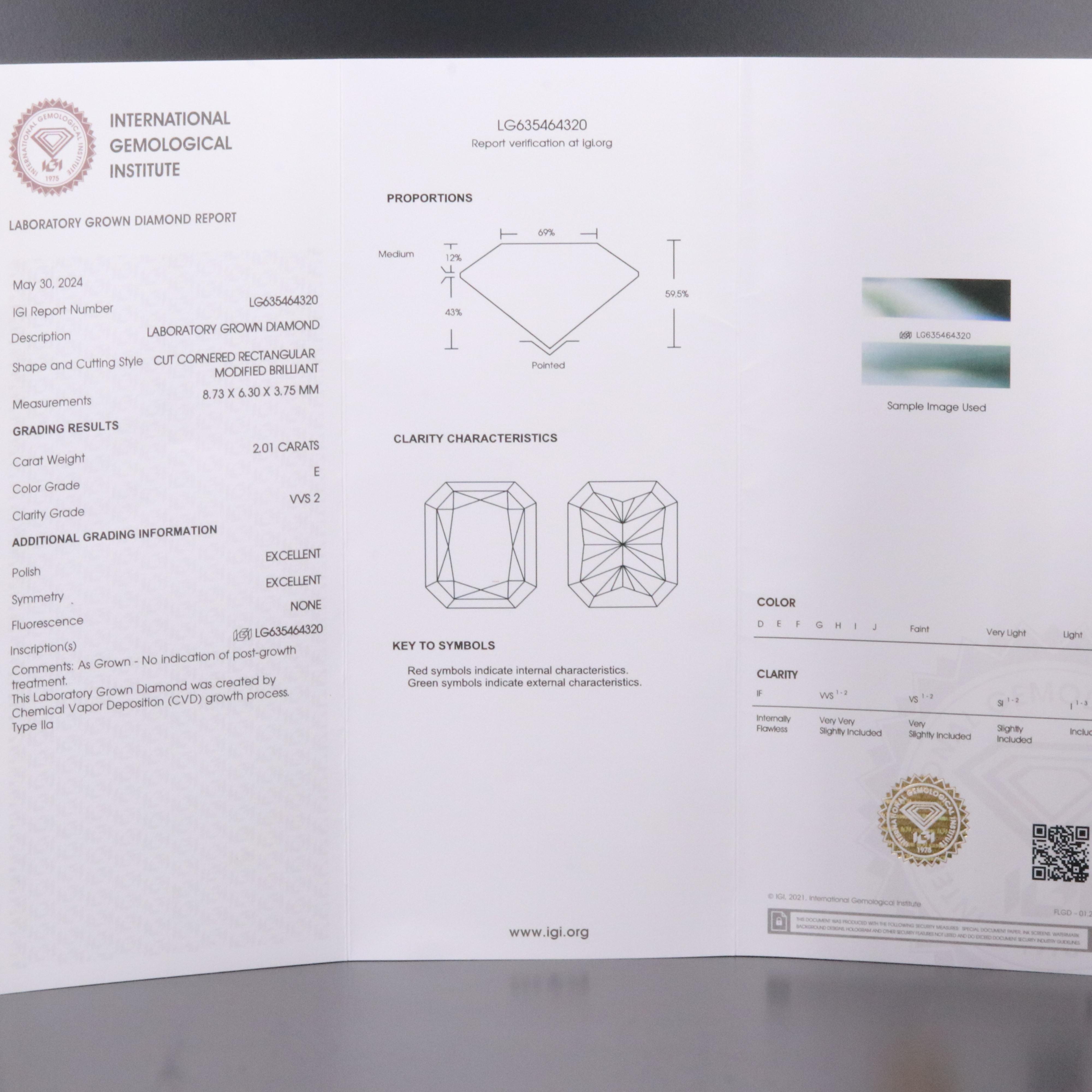 14K 3.91 CTW Lab Grown Diamond Ring with IGI Reports