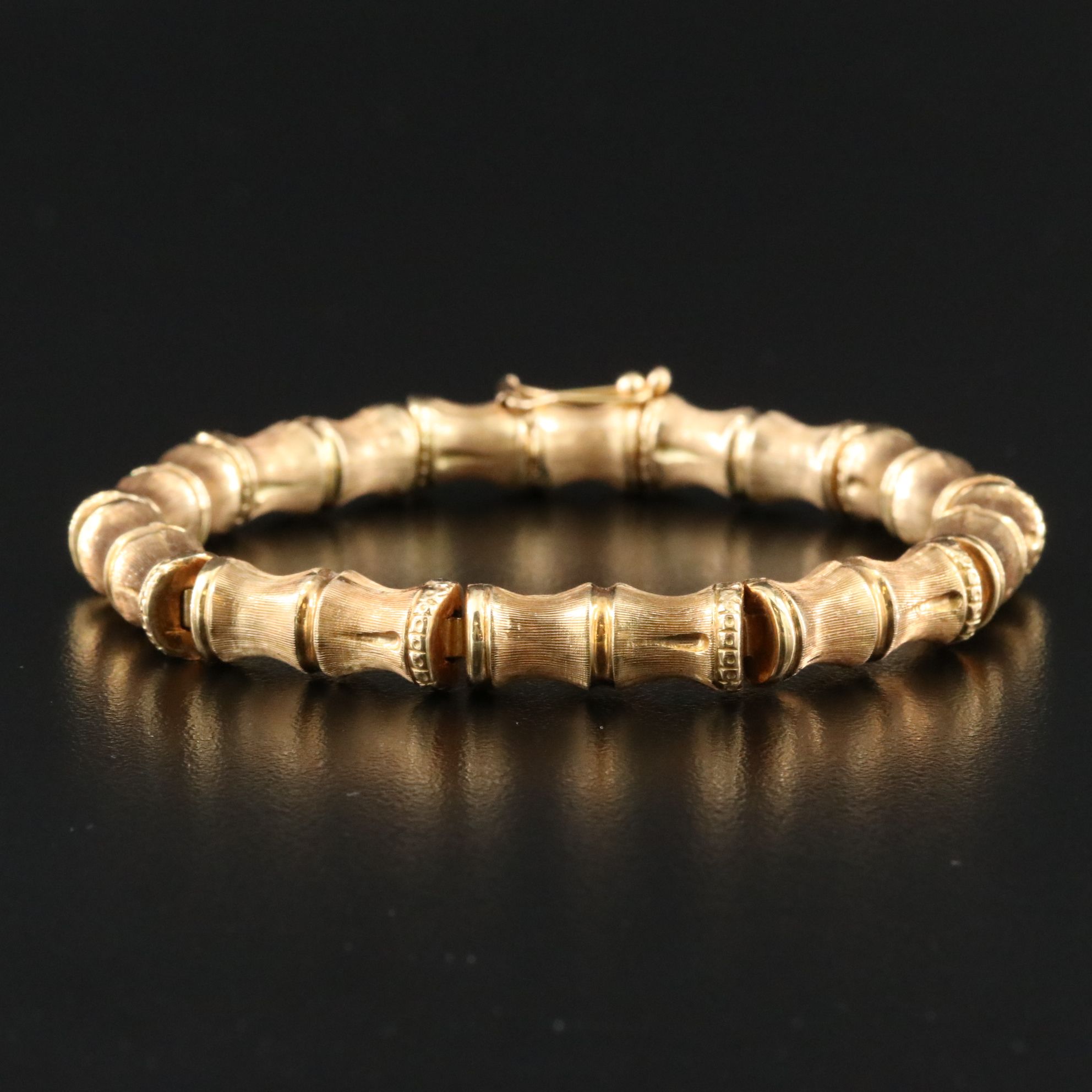 18K Bamboo Link Bracelet