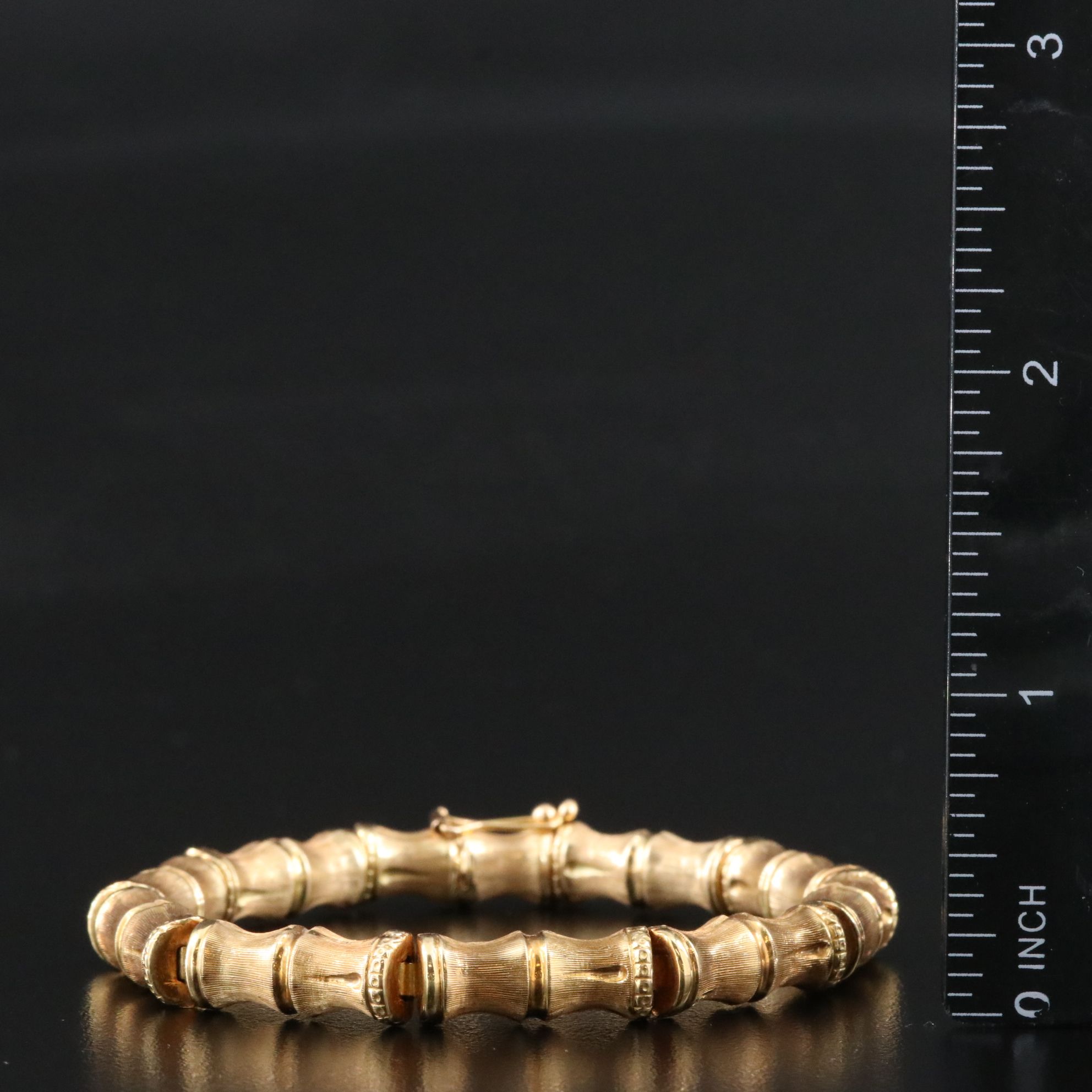 18K Bamboo Link Bracelet