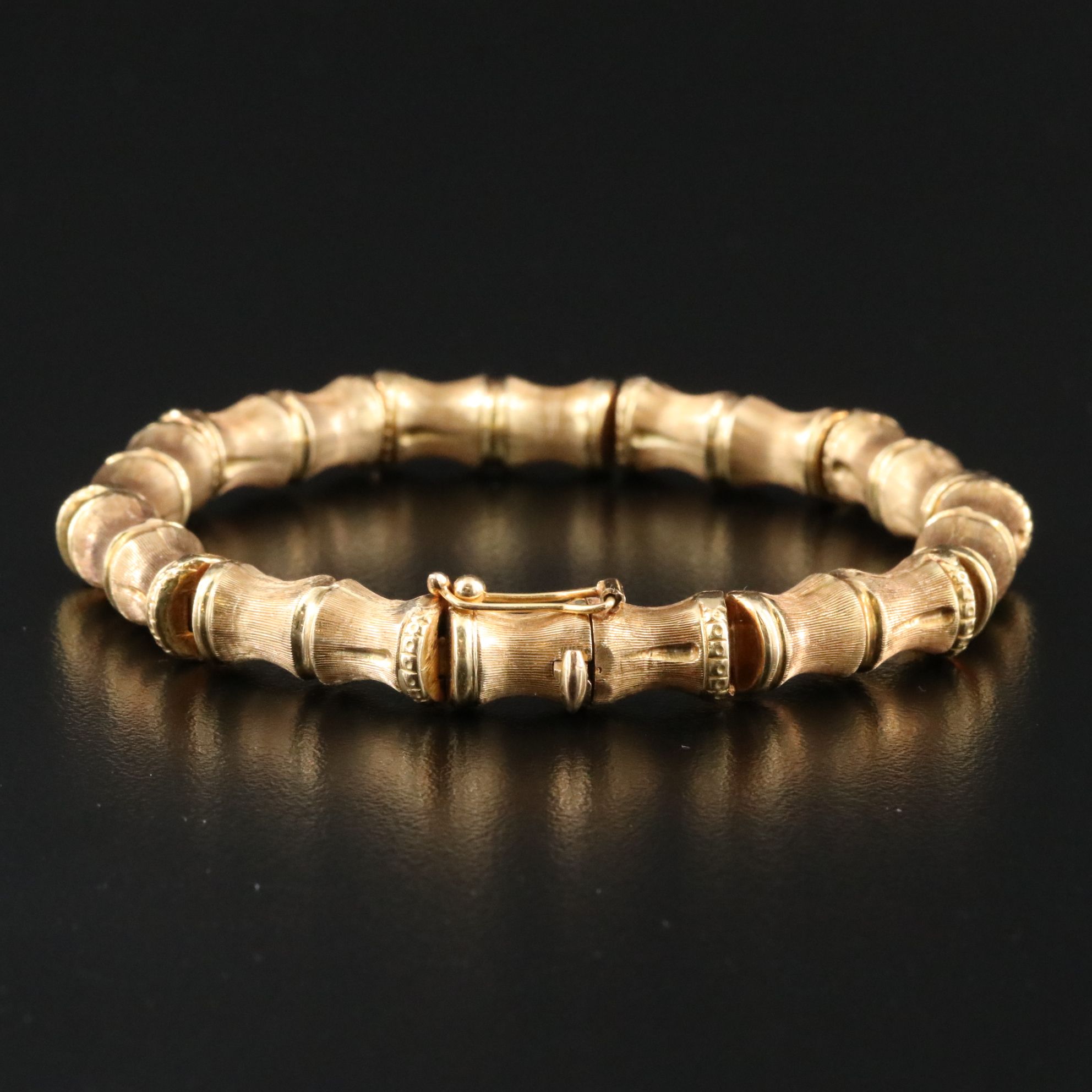 18K Bamboo Link Bracelet