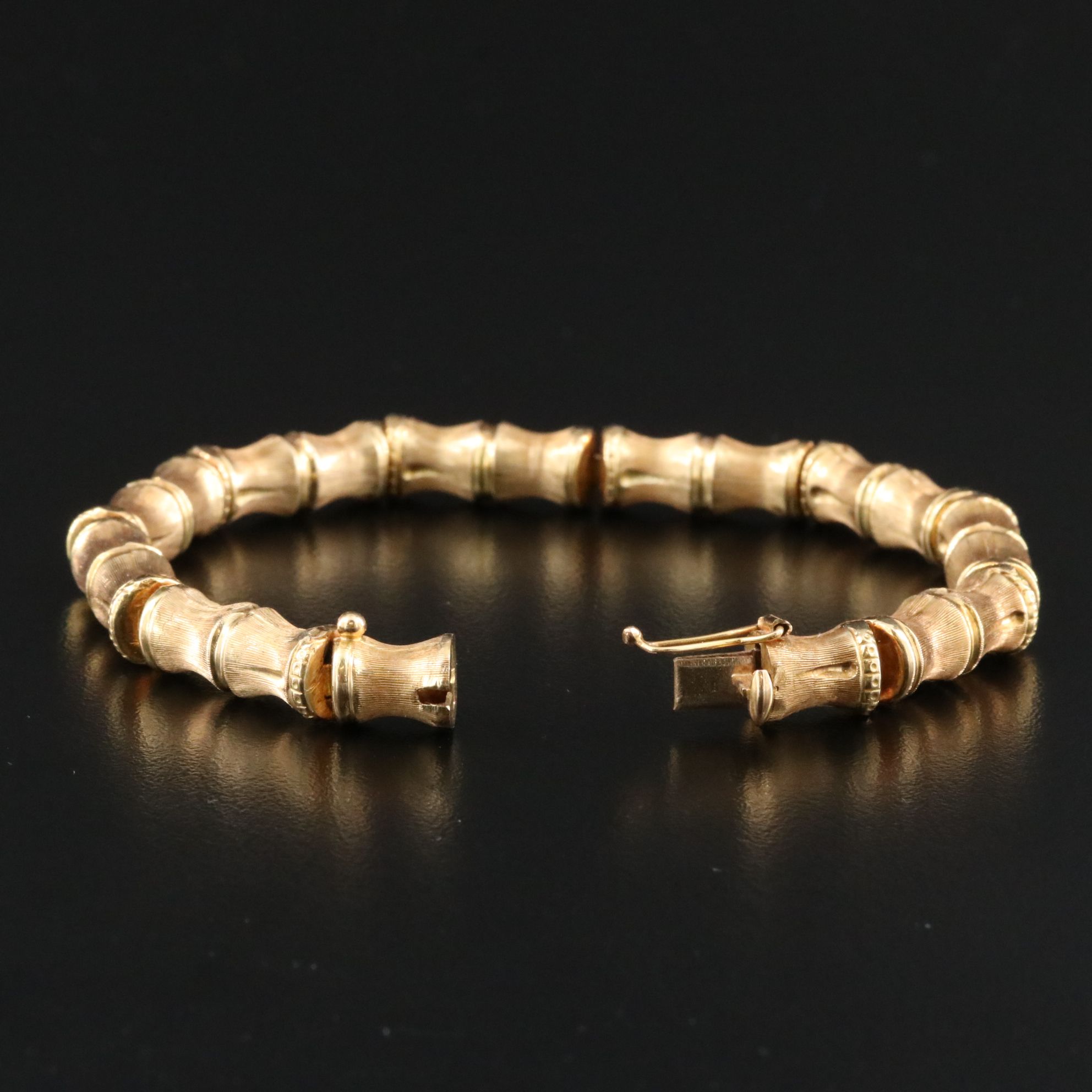 18K Bamboo Link Bracelet