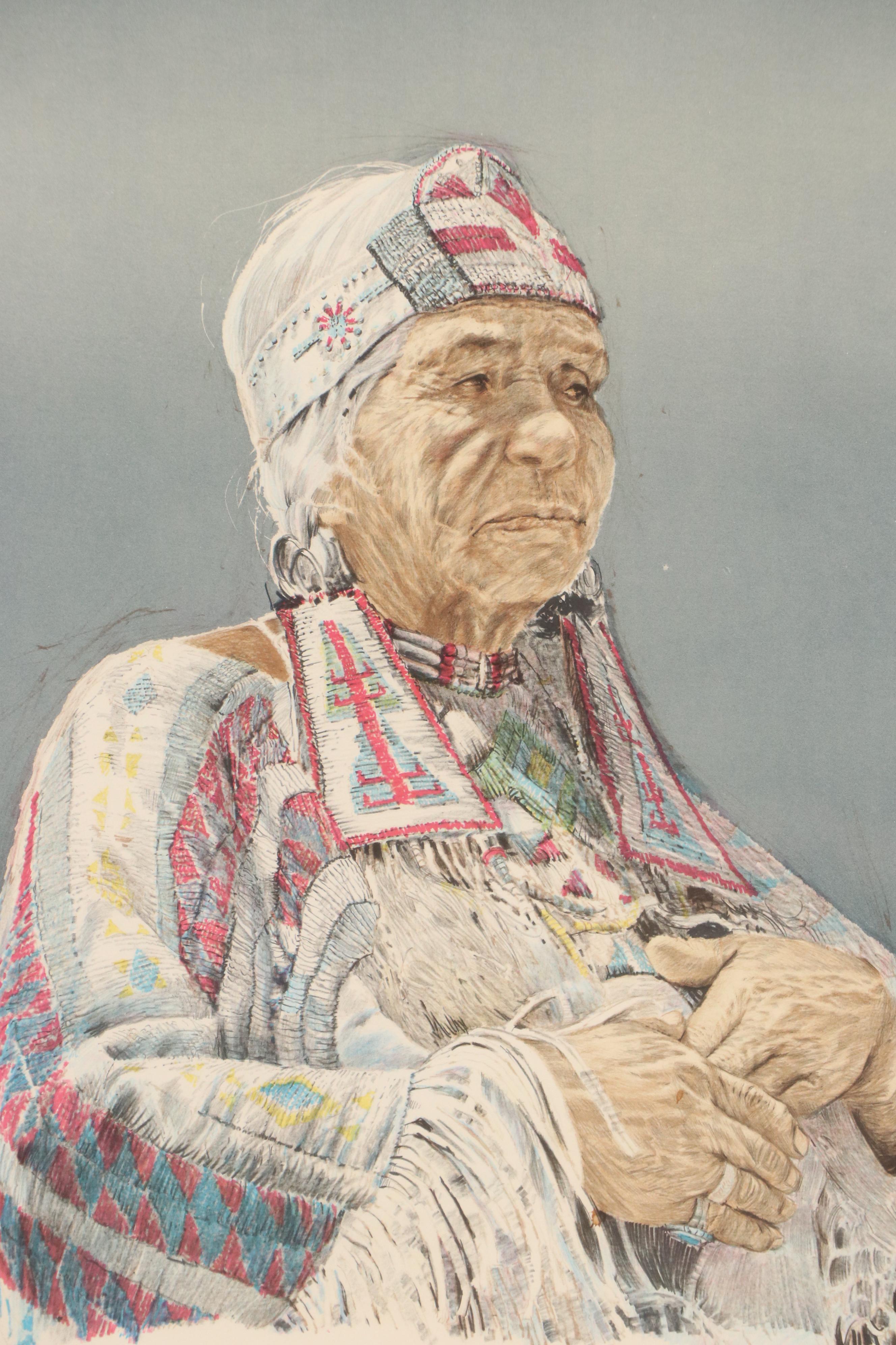 John A. Bruce Color Lithograph "Earth Mother II," 1998