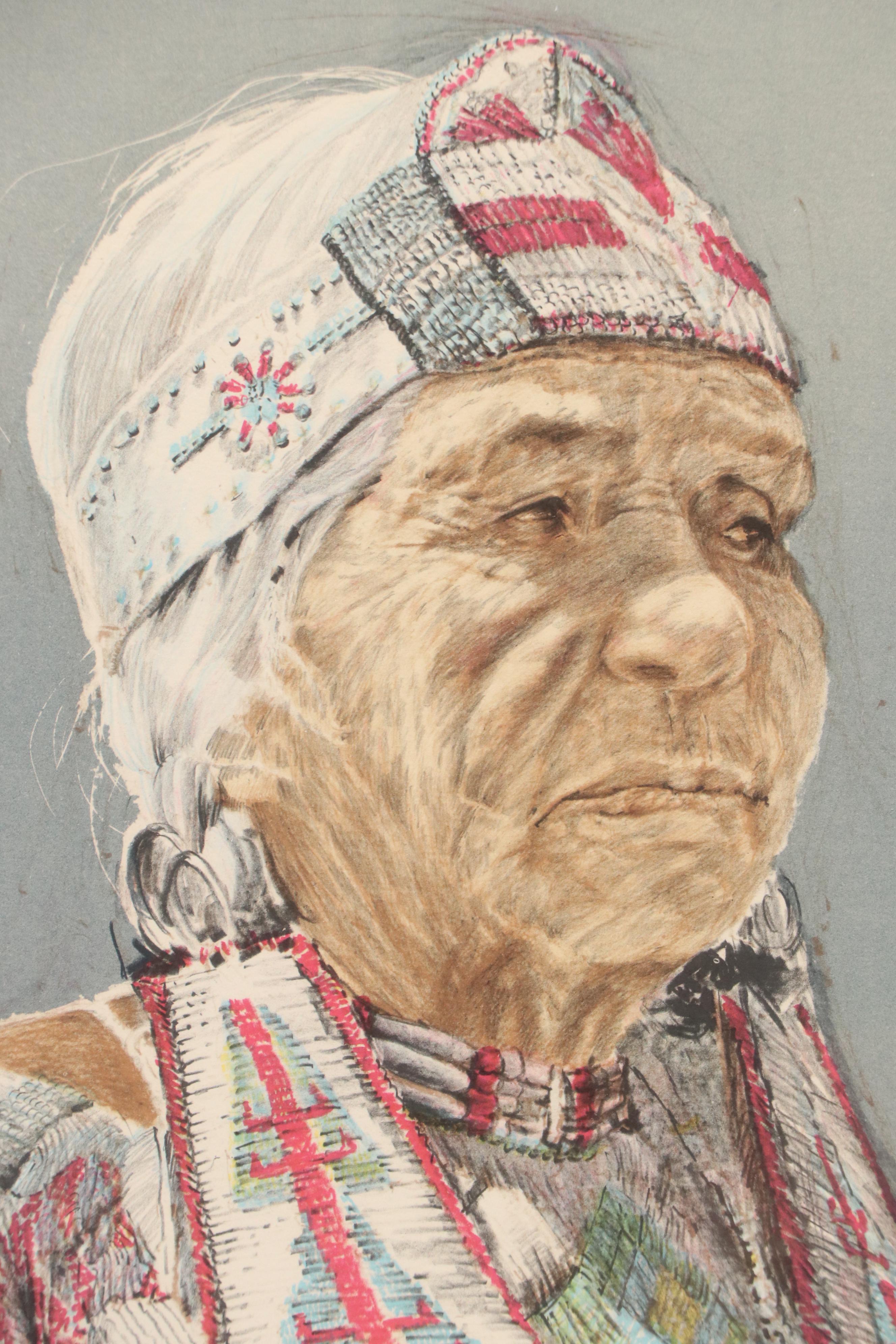 John A. Bruce Color Lithograph "Earth Mother II," 1998