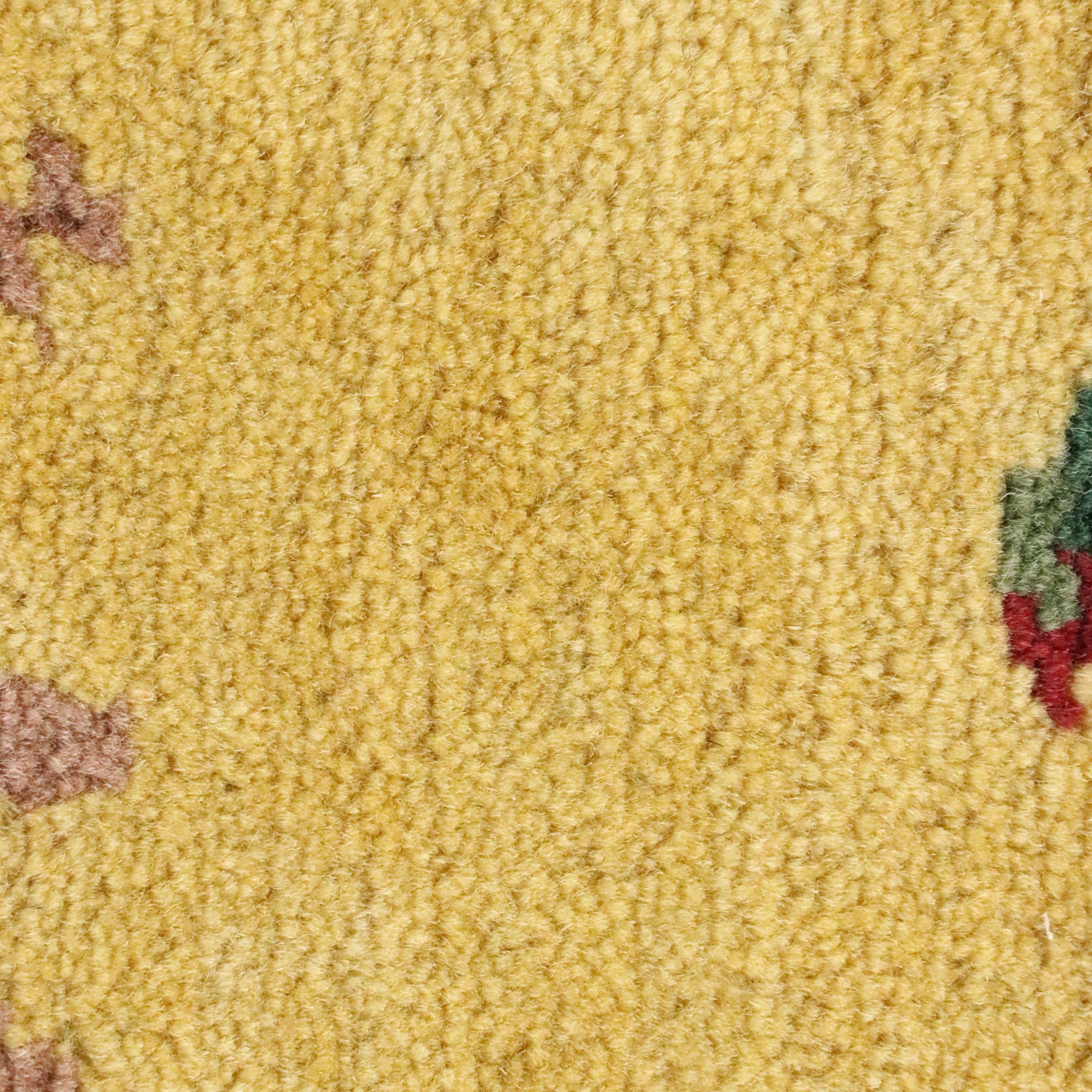 2'7 x 10'4 Hand-Knotted Tibetan Floral Lattice Carpet Runner