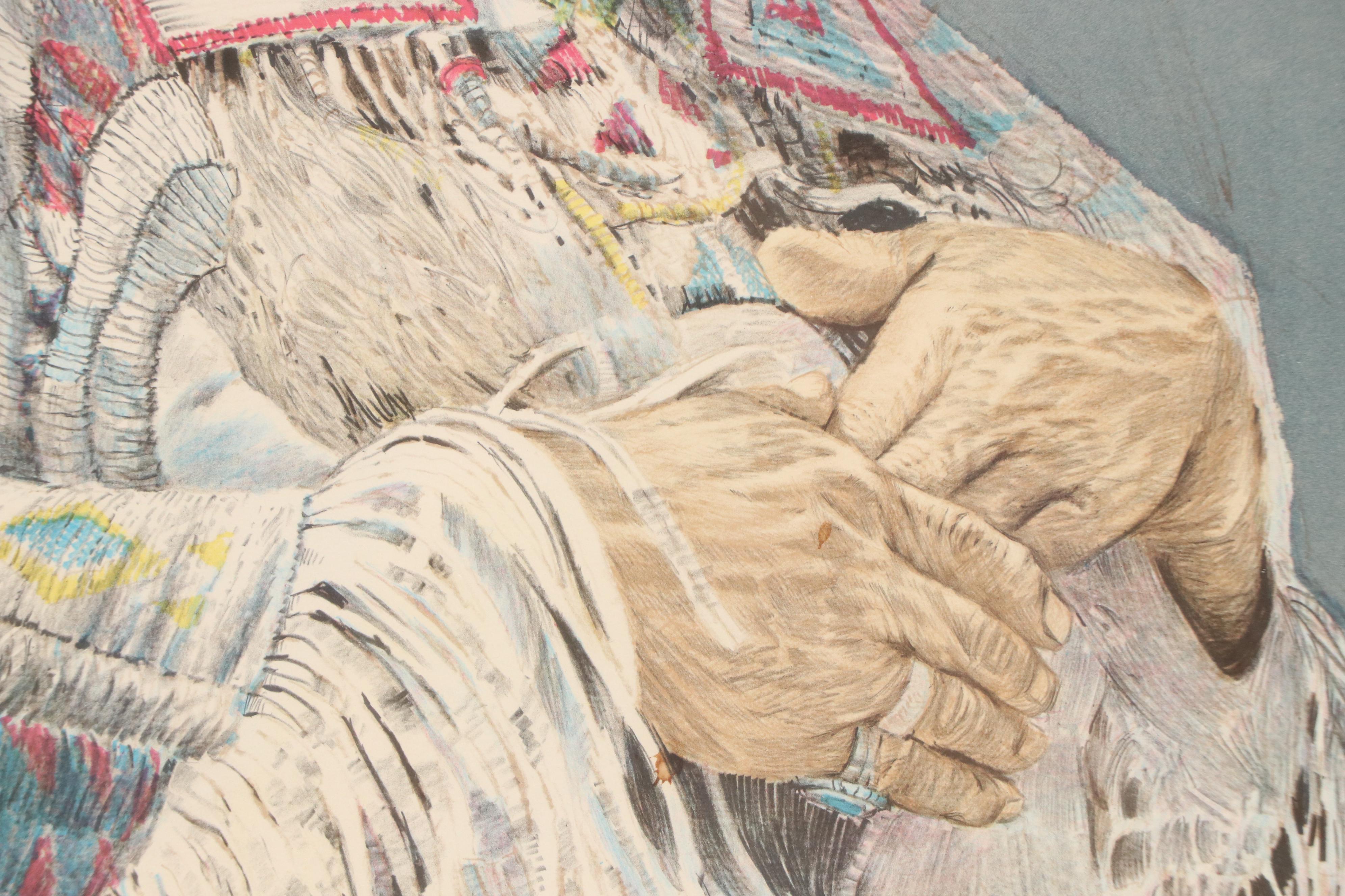 John A. Bruce Color Lithograph "Earth Mother II," 1998