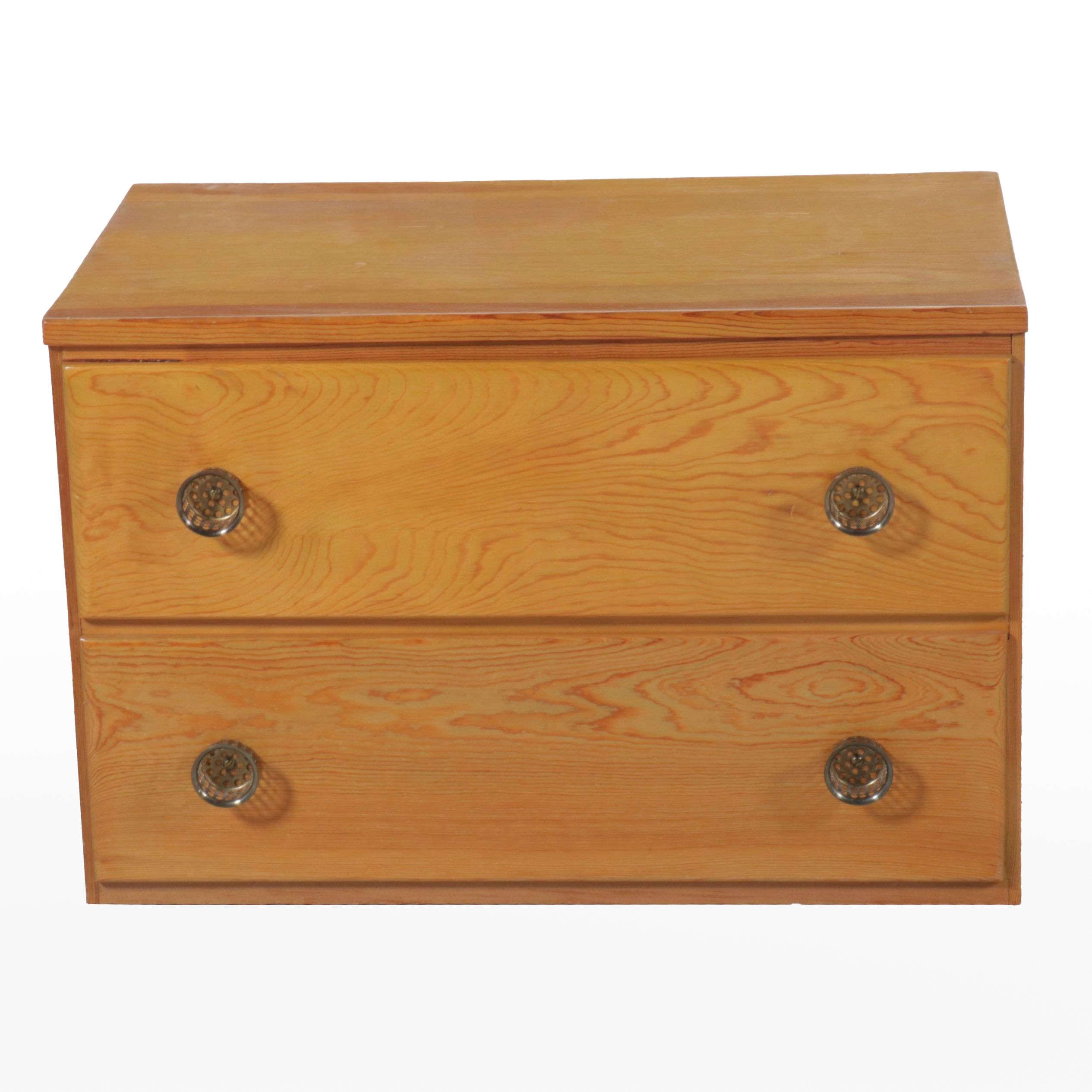 Pine Two-Drawer Chest, Late 20th Century