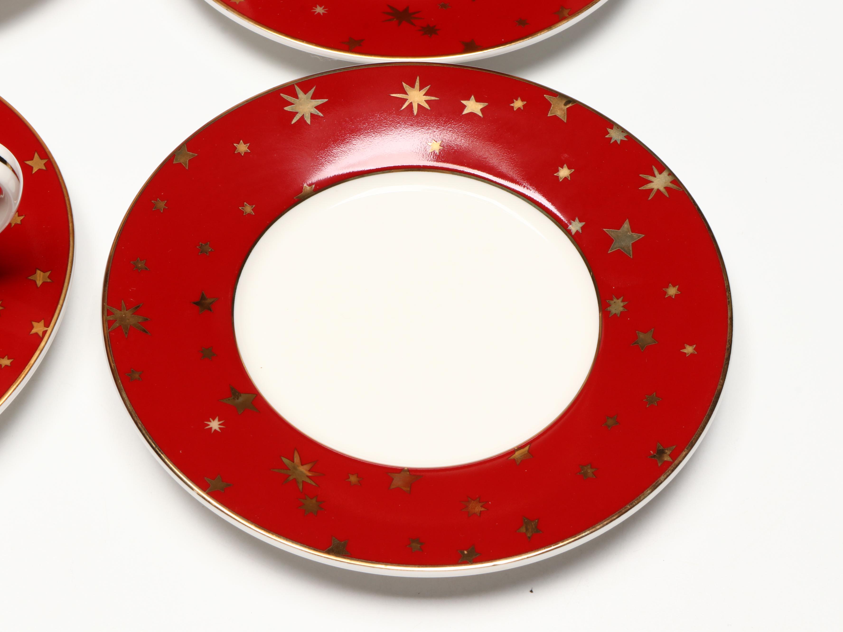 Sakura "Galaxy" Dinnerware and Cups with Salt Shaker and Varm Ceramica Platter