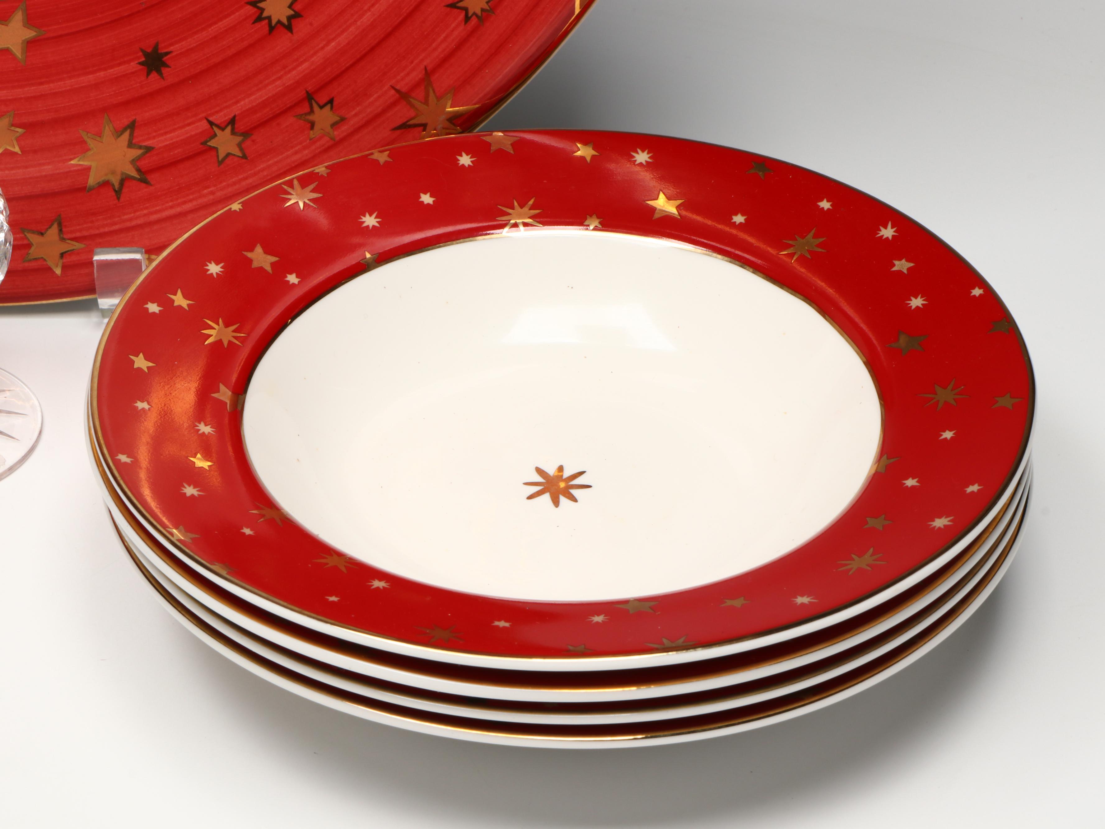 Sakura "Galaxy" Dinnerware and Cups with Salt Shaker and Varm Ceramica Platter