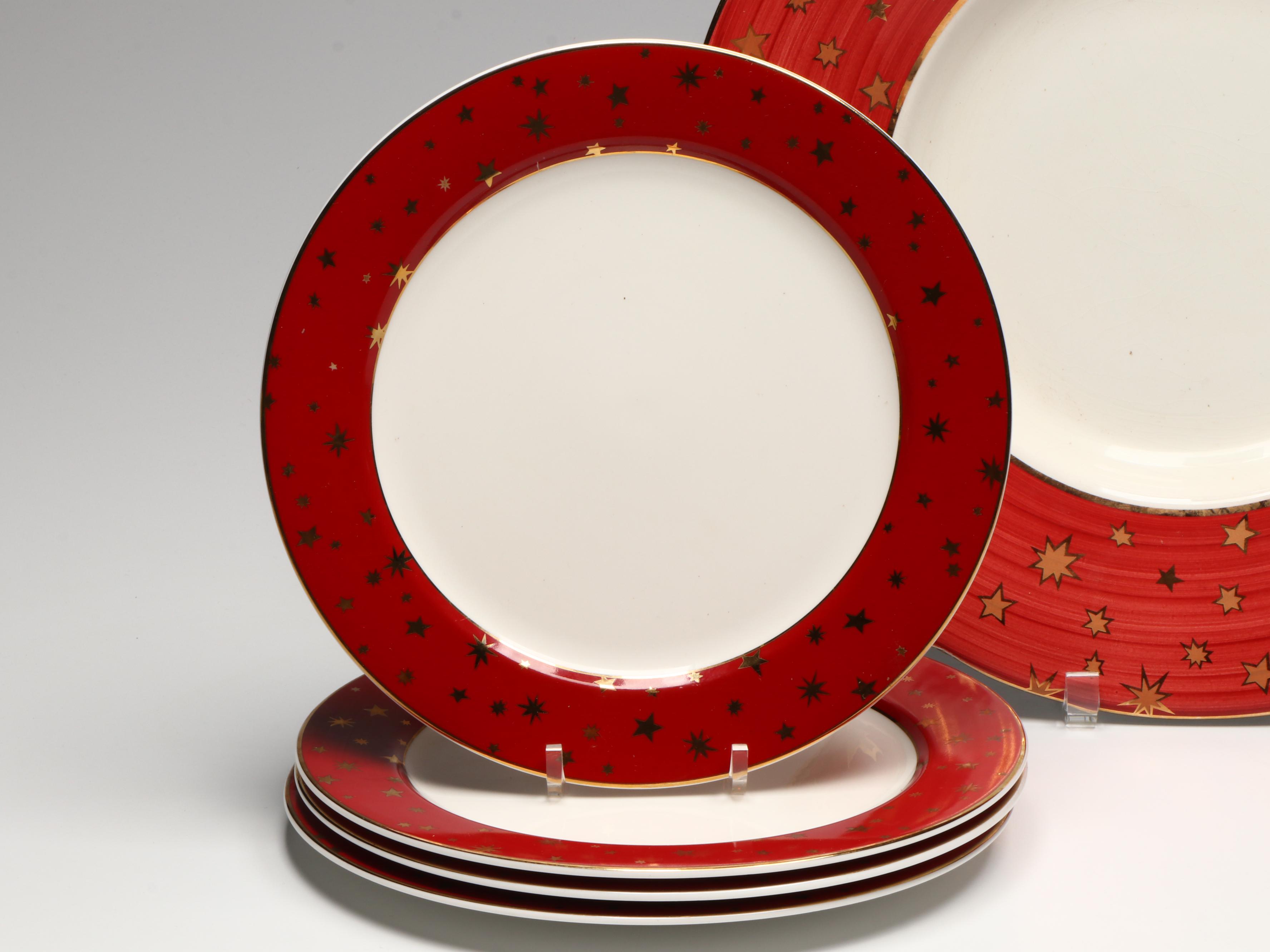 Sakura "Galaxy" Dinnerware and Cups with Salt Shaker and Varm Ceramica Platter