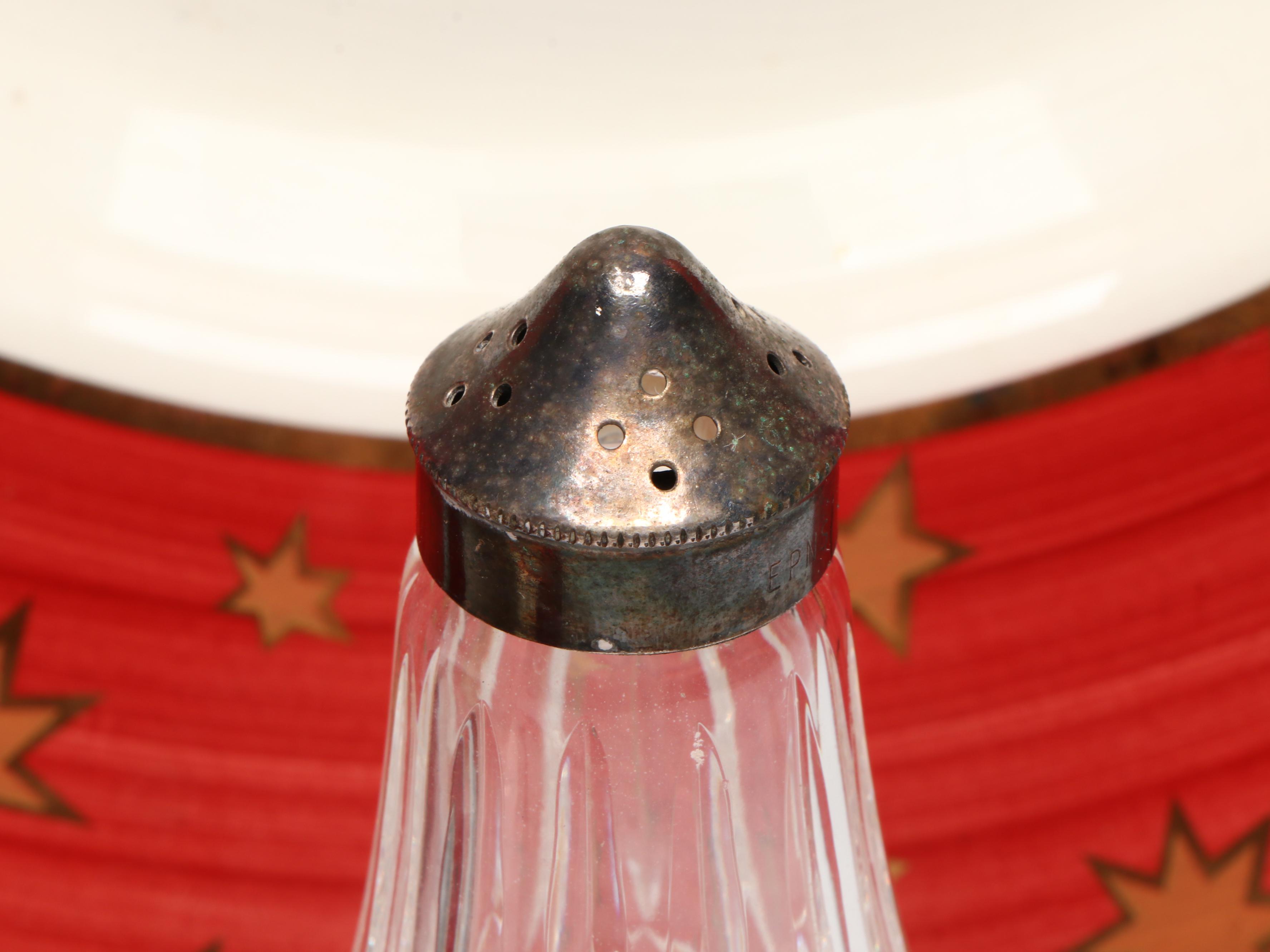 Sakura "Galaxy" Dinnerware and Cups with Salt Shaker and Varm Ceramica Platter