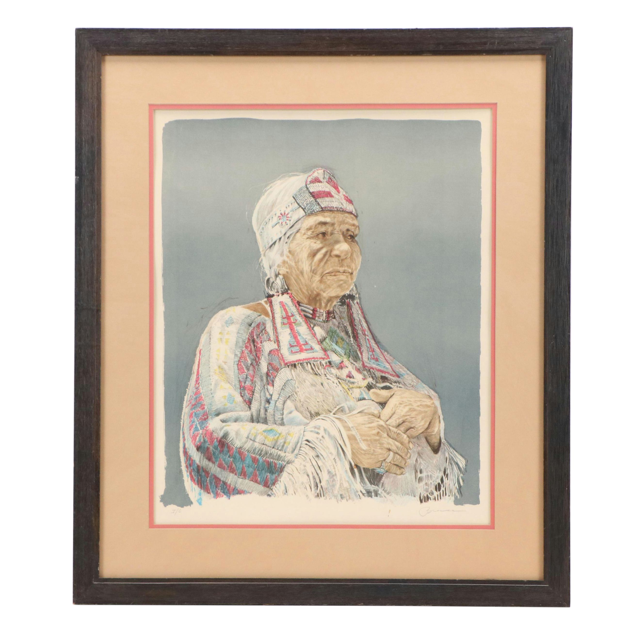 John A. Bruce Color Lithograph "Earth Mother II," 1998