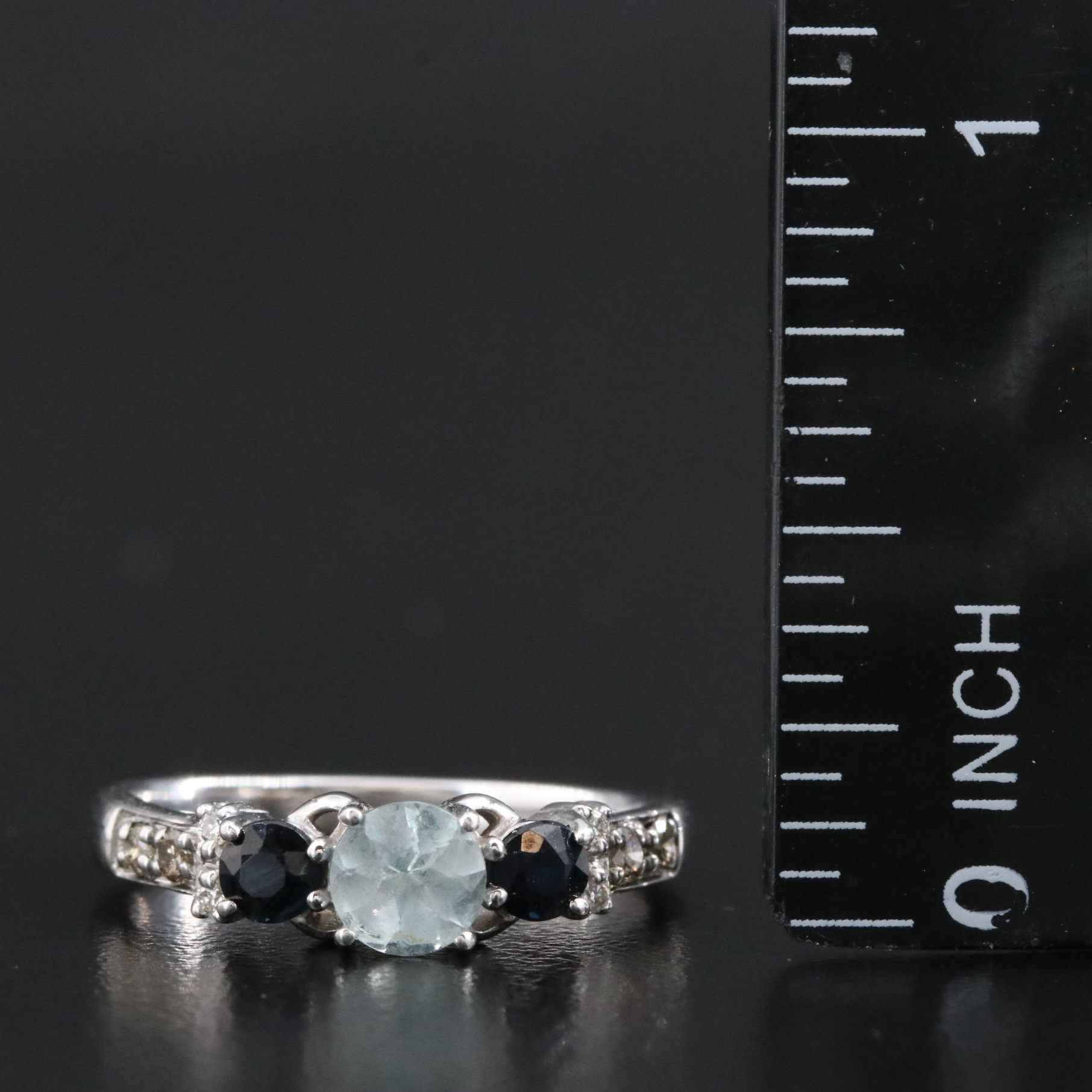 Le Vian 14K Aquamarine, Sapphire and Diamond Ring with Fancy Brown Diamonds