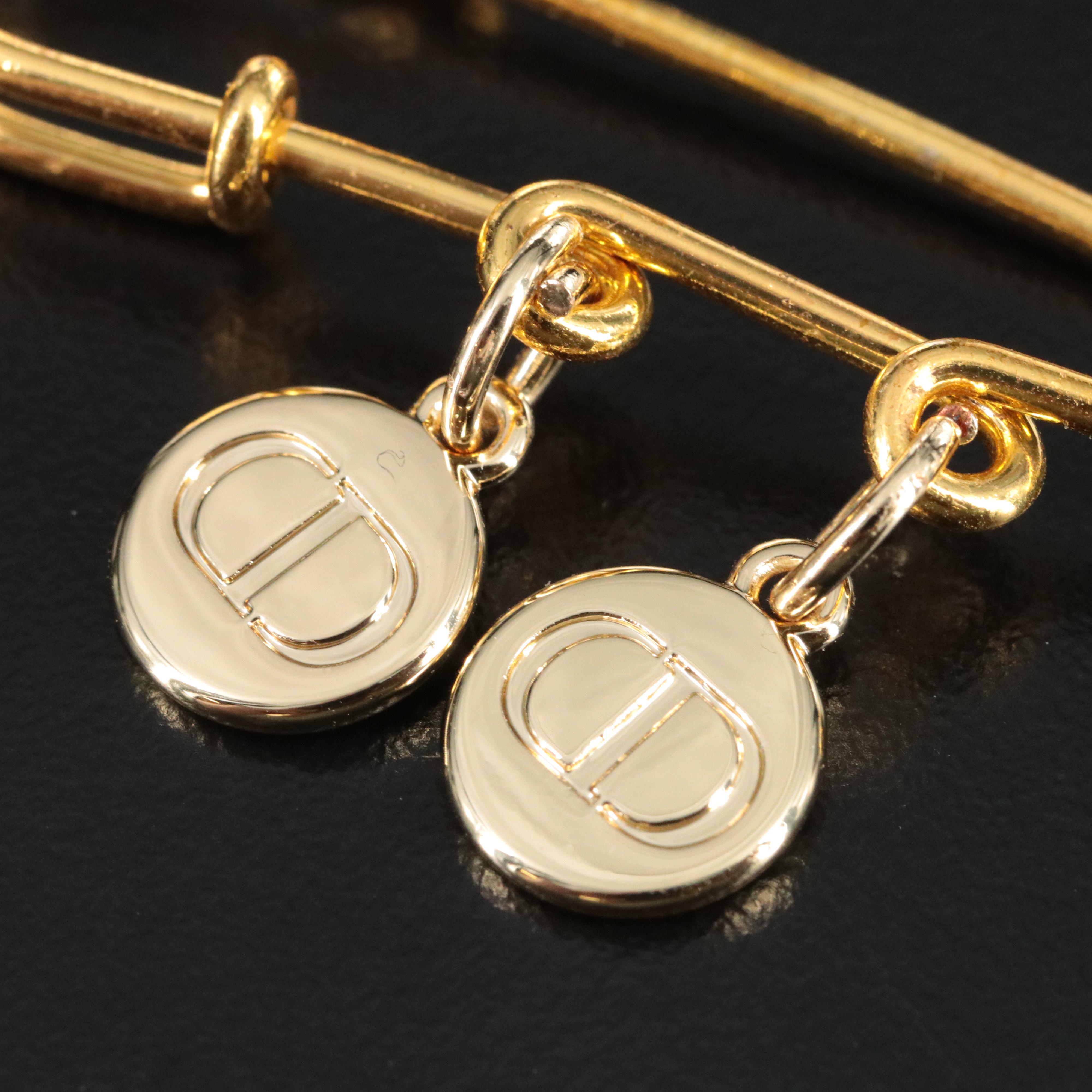 Christian Dior CD Charm Safety Pin