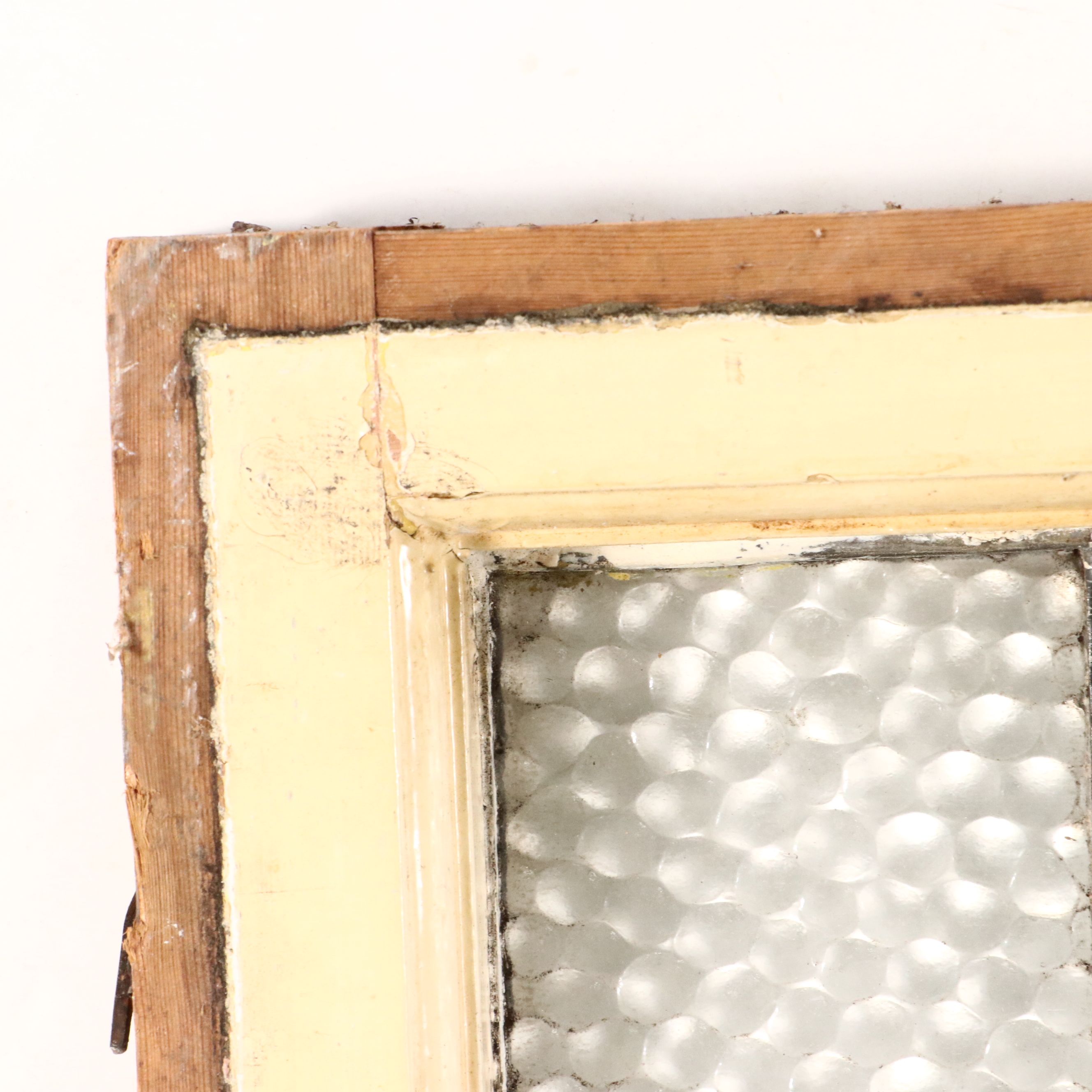 English Style Purple and Orange Stained Lead Glass Window Panel