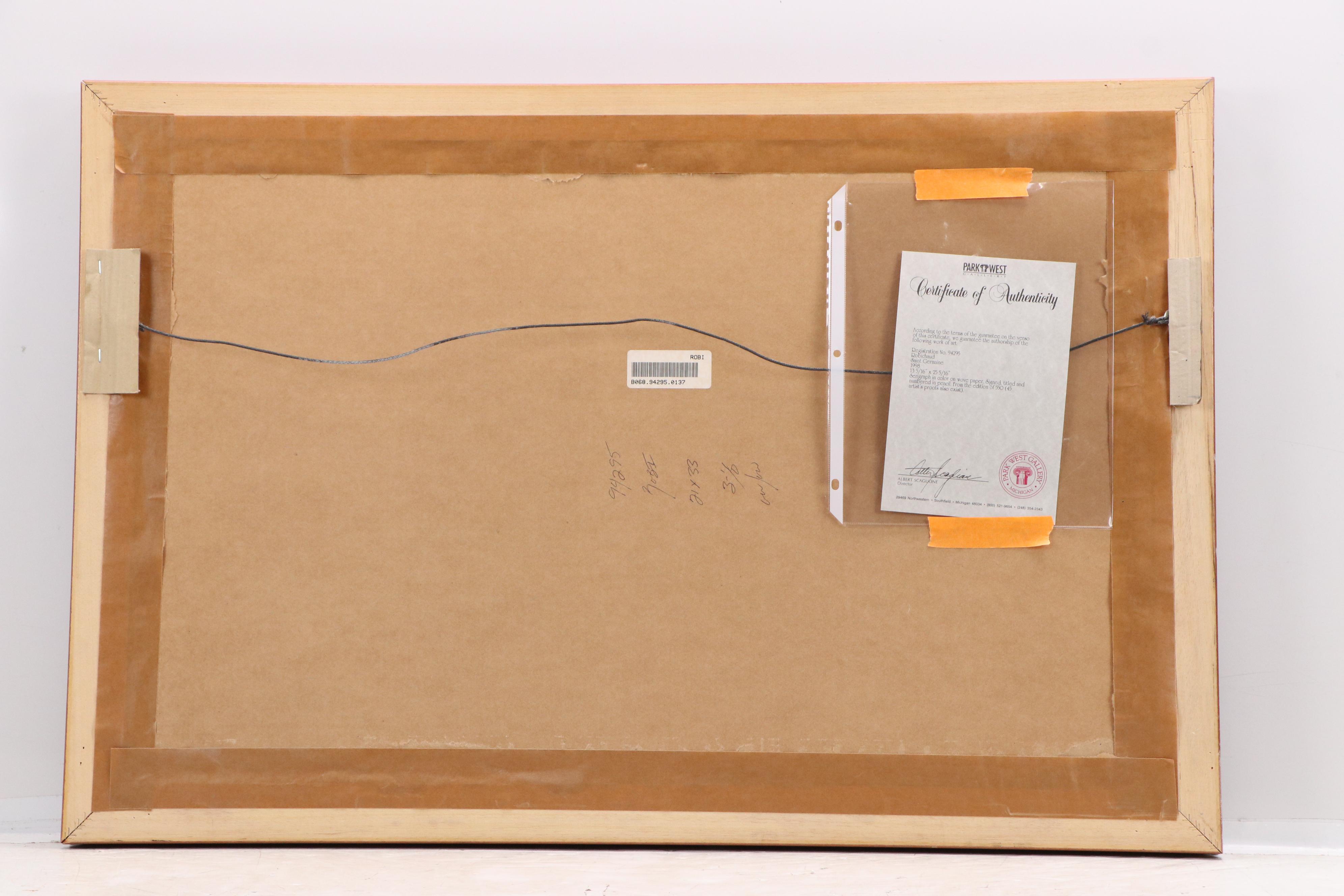 Robichaud Giclée on Wove Paper "Saint Germaine," 1998