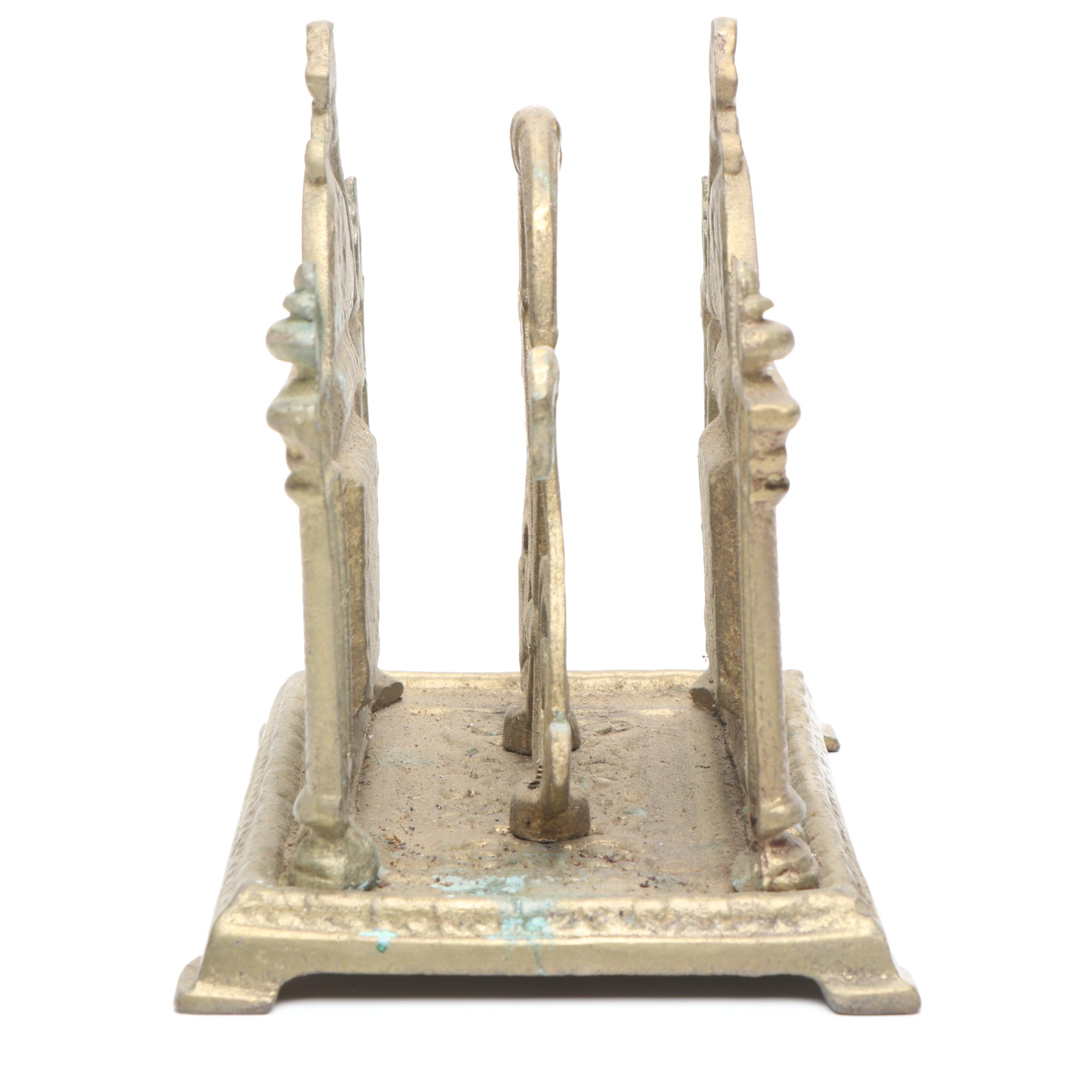 Andrea by Sadek Architectural Brass Letter Holder, 20th Century