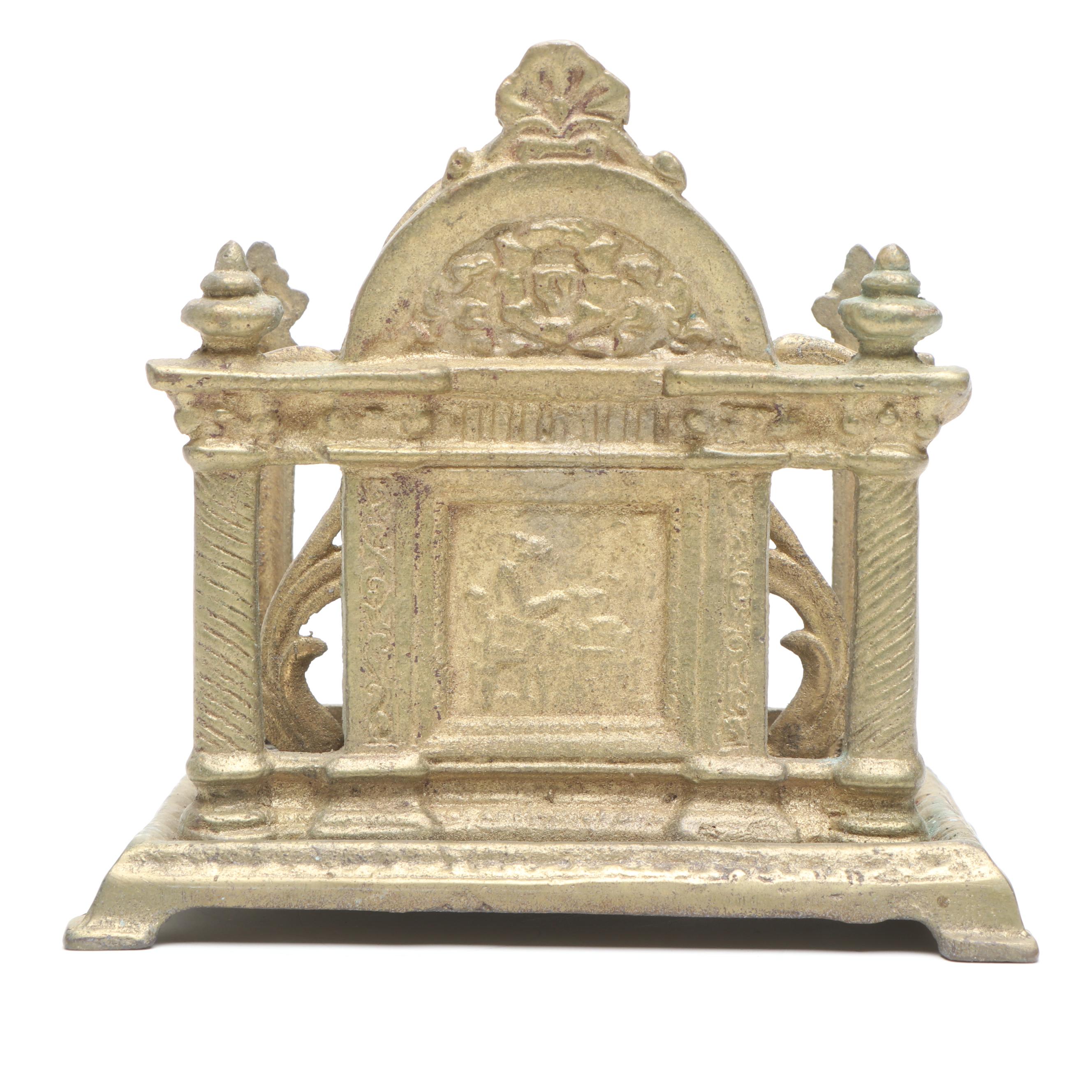 Andrea by Sadek Architectural Brass Letter Holder, 20th Century