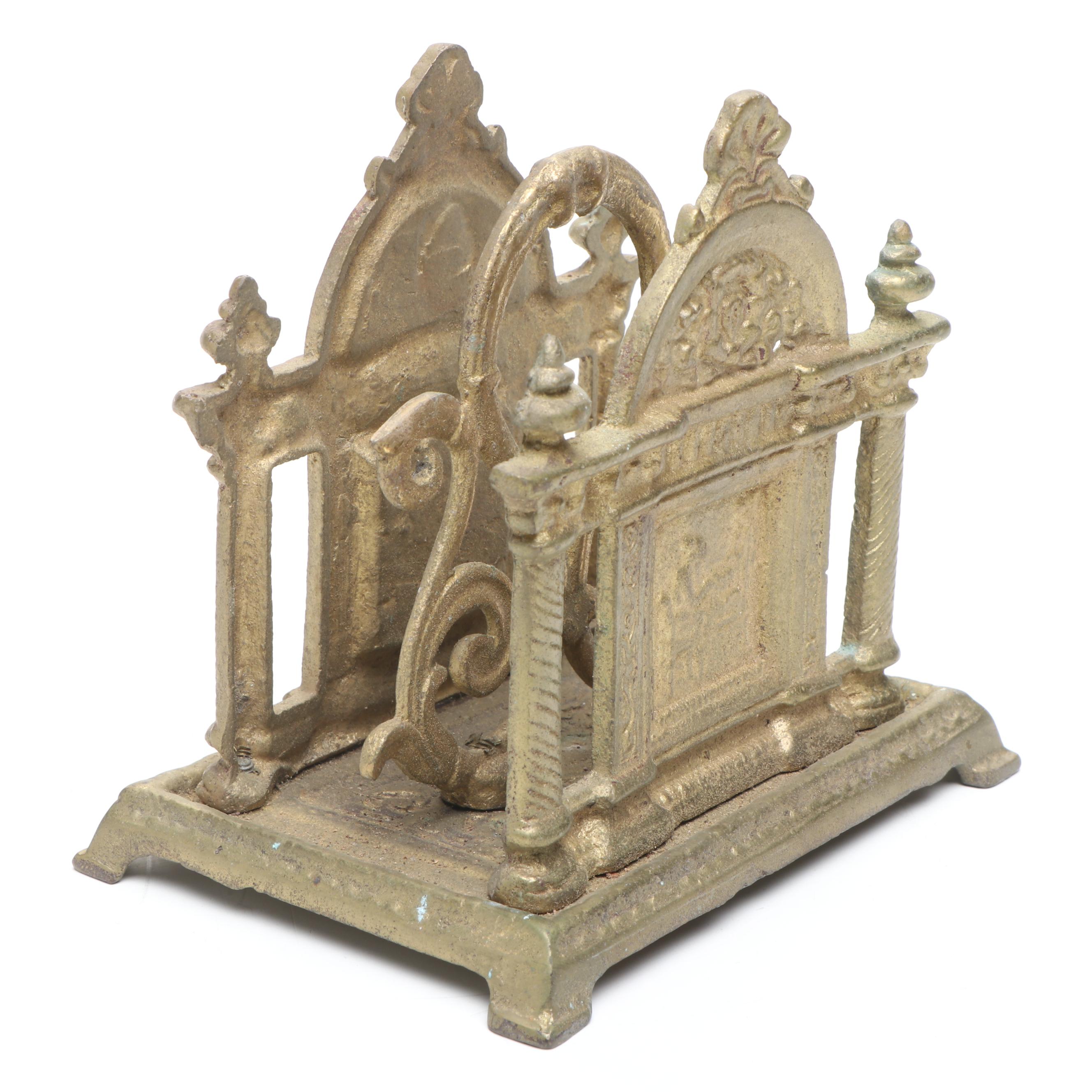 Andrea by Sadek Architectural Brass Letter Holder, 20th Century