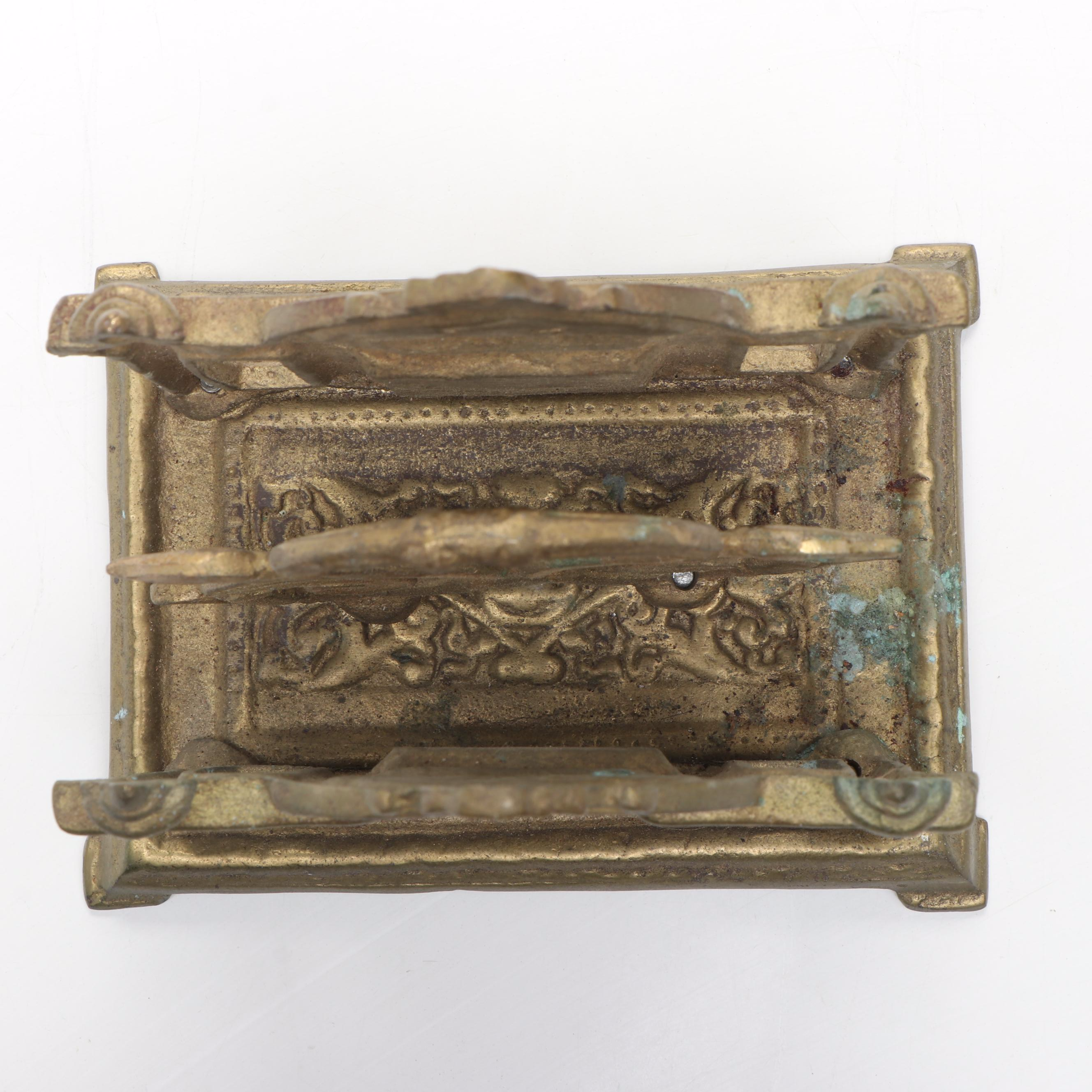 Andrea by Sadek Architectural Brass Letter Holder, 20th Century