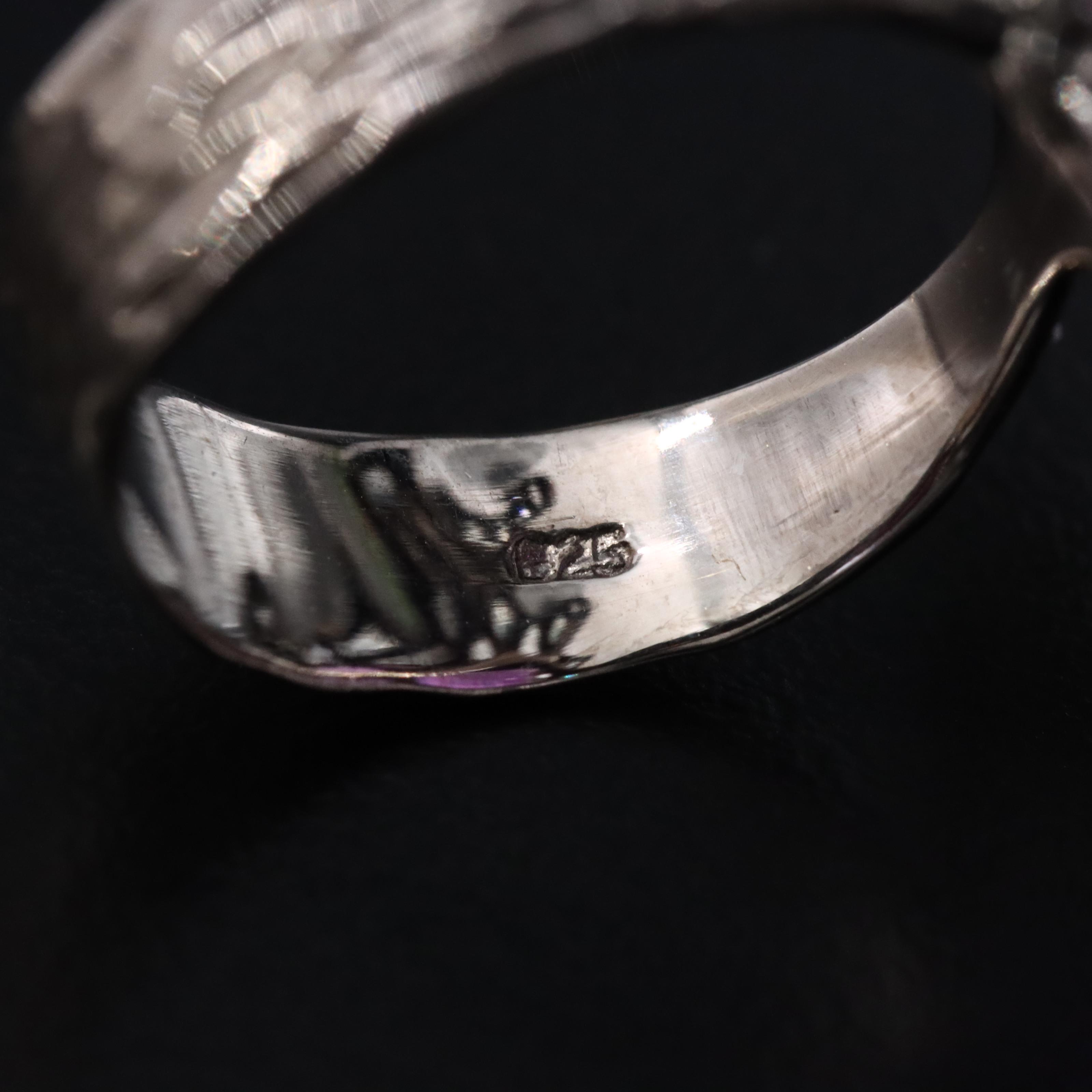 Sterling Amethyst and Topaz Ring