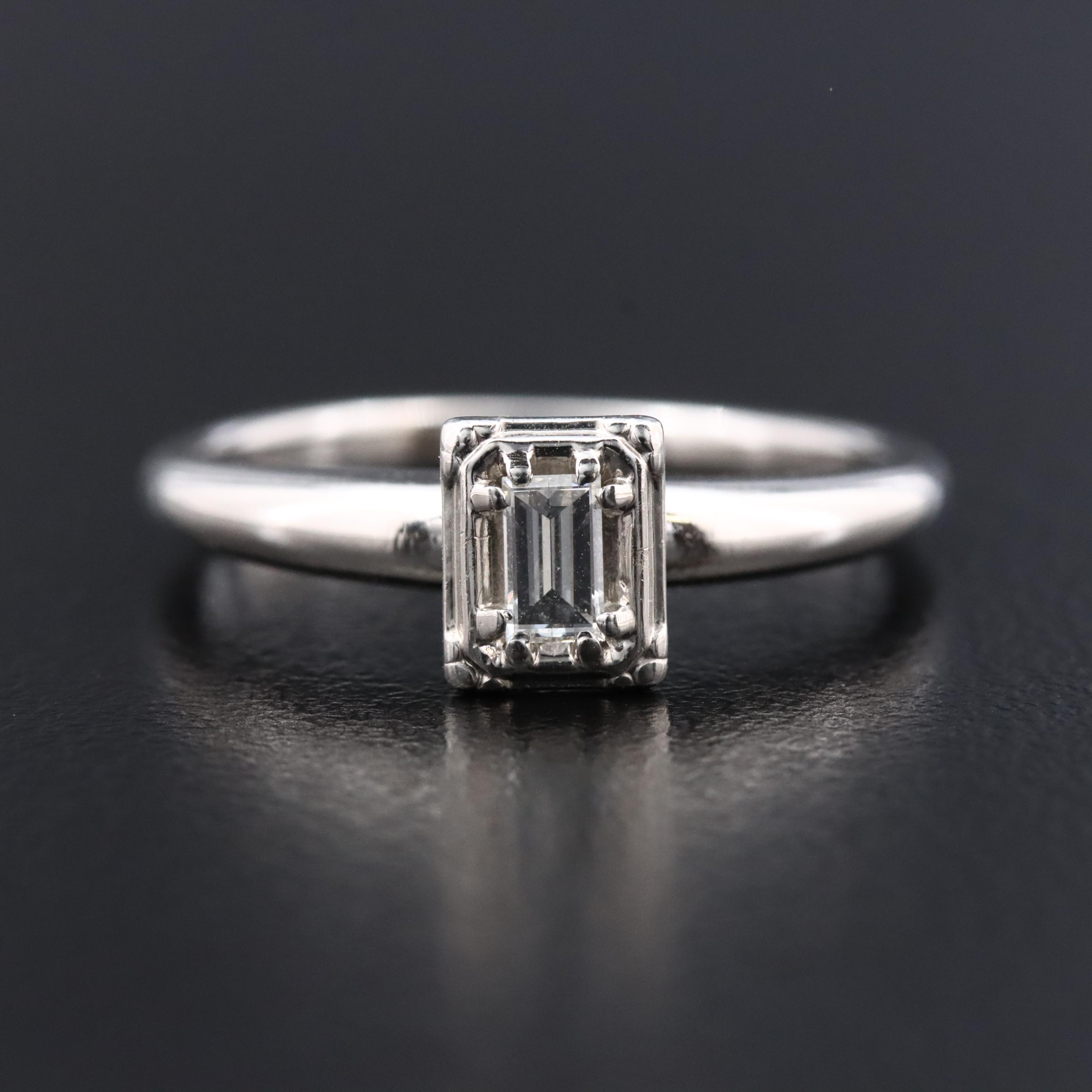 14K 0.12 CT Diamond Solitaire Ring