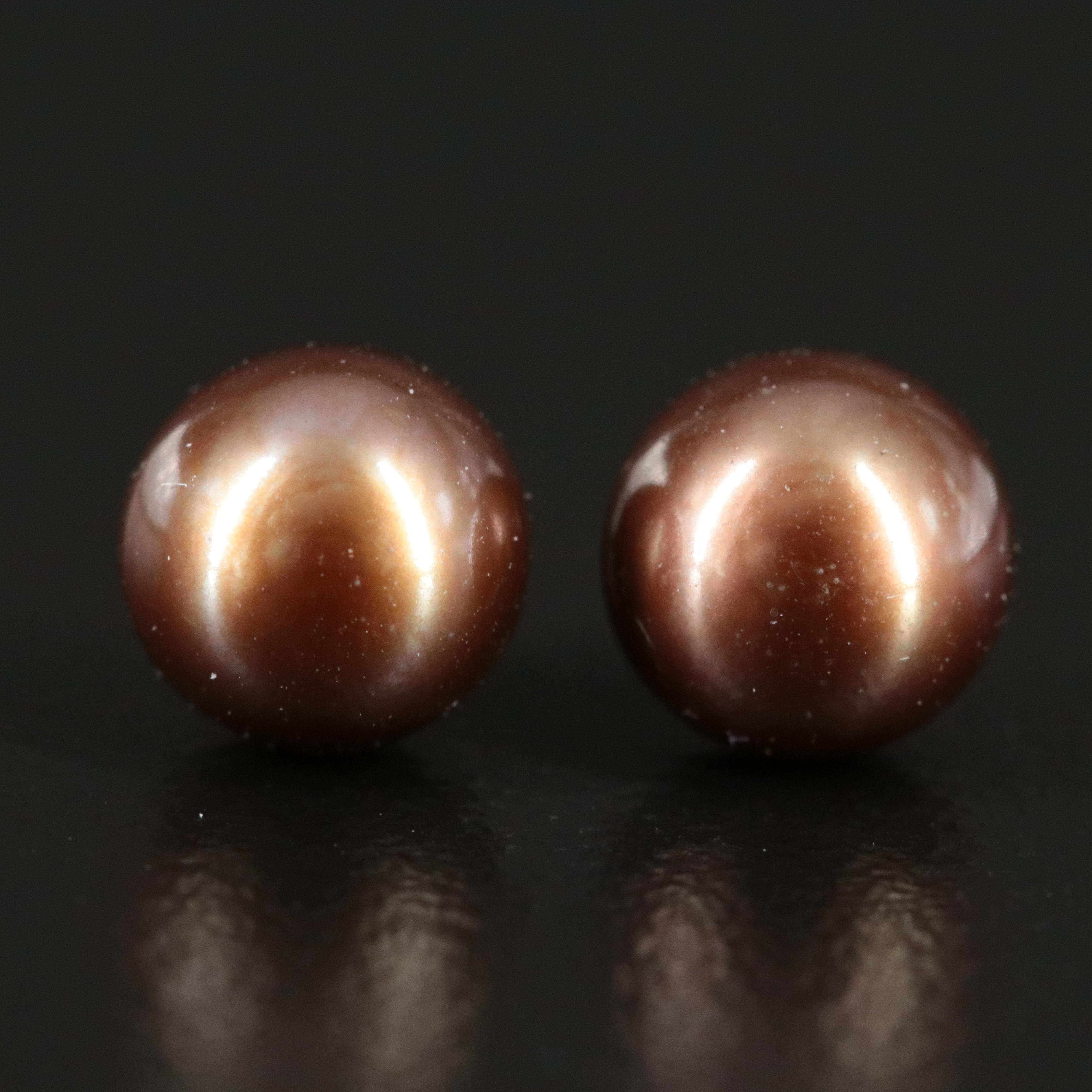 14K Pearl Stud Earrings