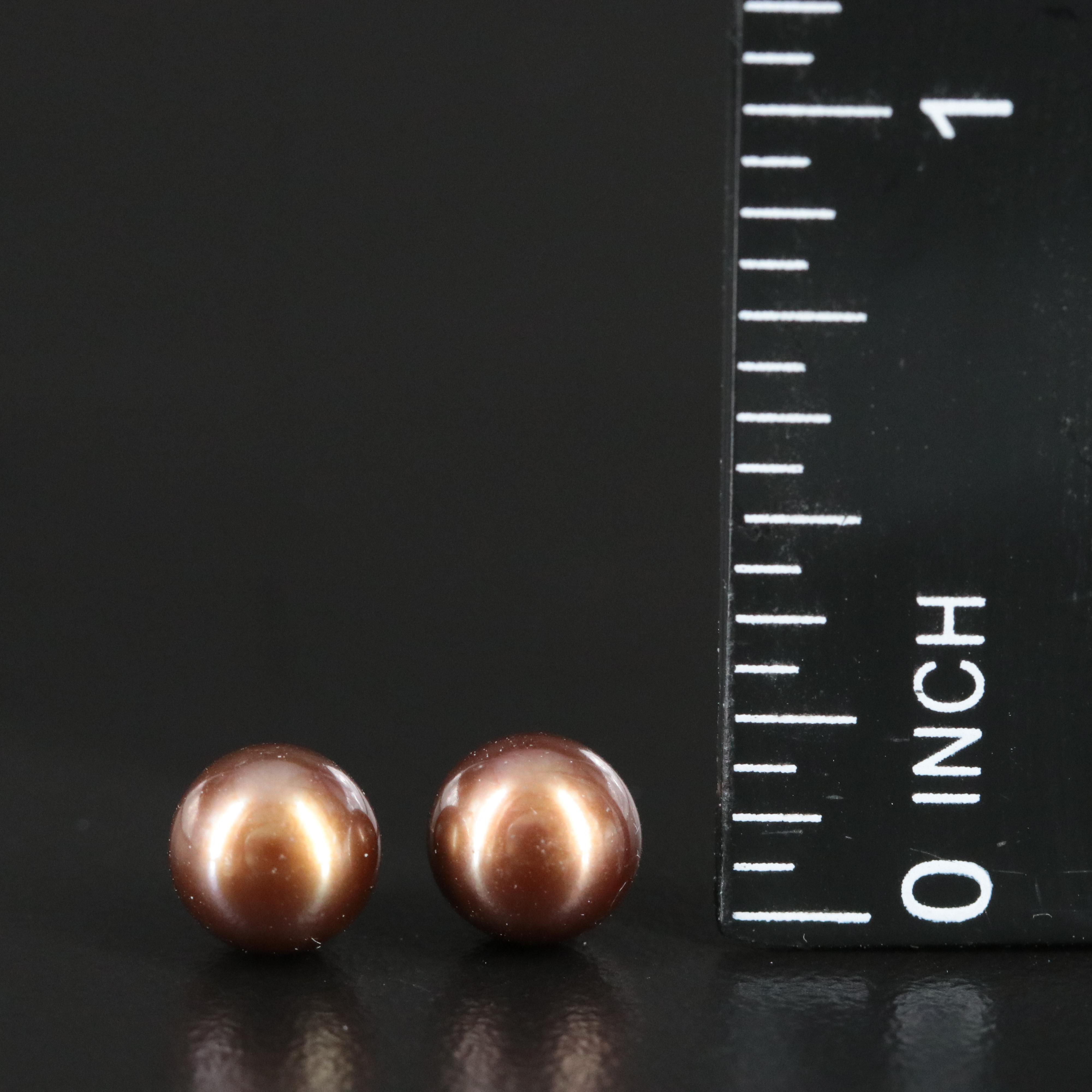 14K Pearl Stud Earrings