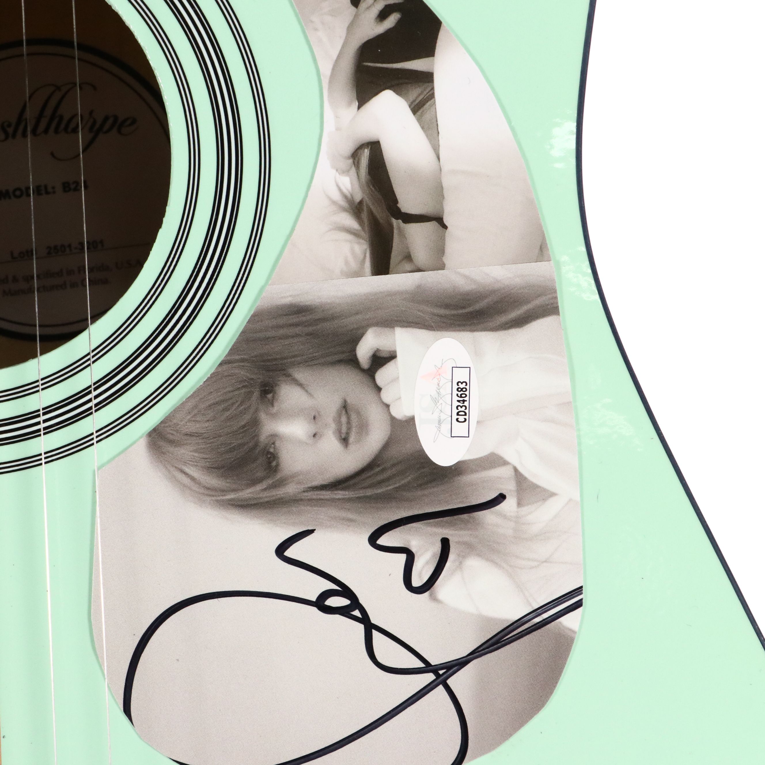 Taylor Swift Decal-Signed Ashthorpe Acoustic Guitar with JSA