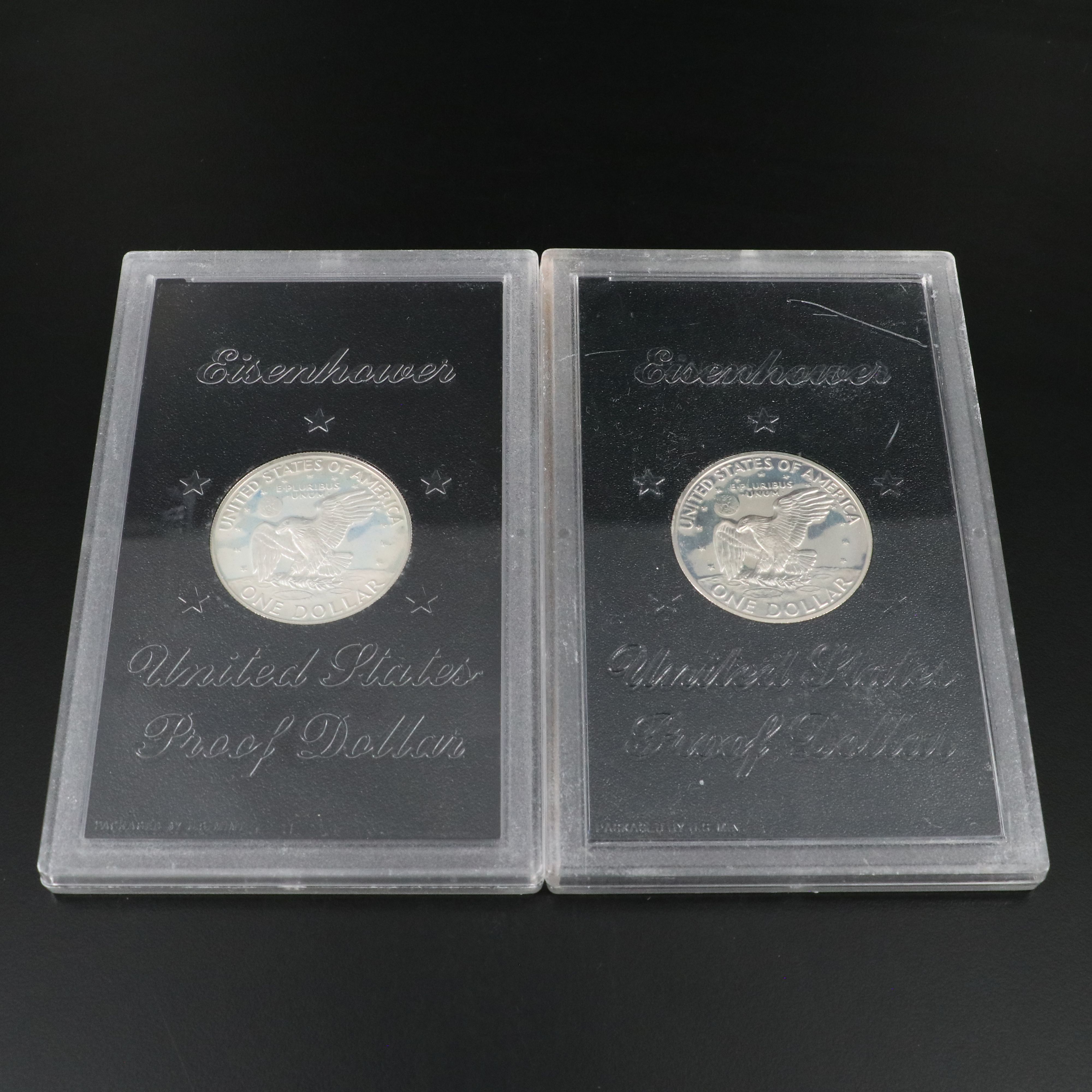 Five Silver Eisenhower Proof Dollars, 1971-1972