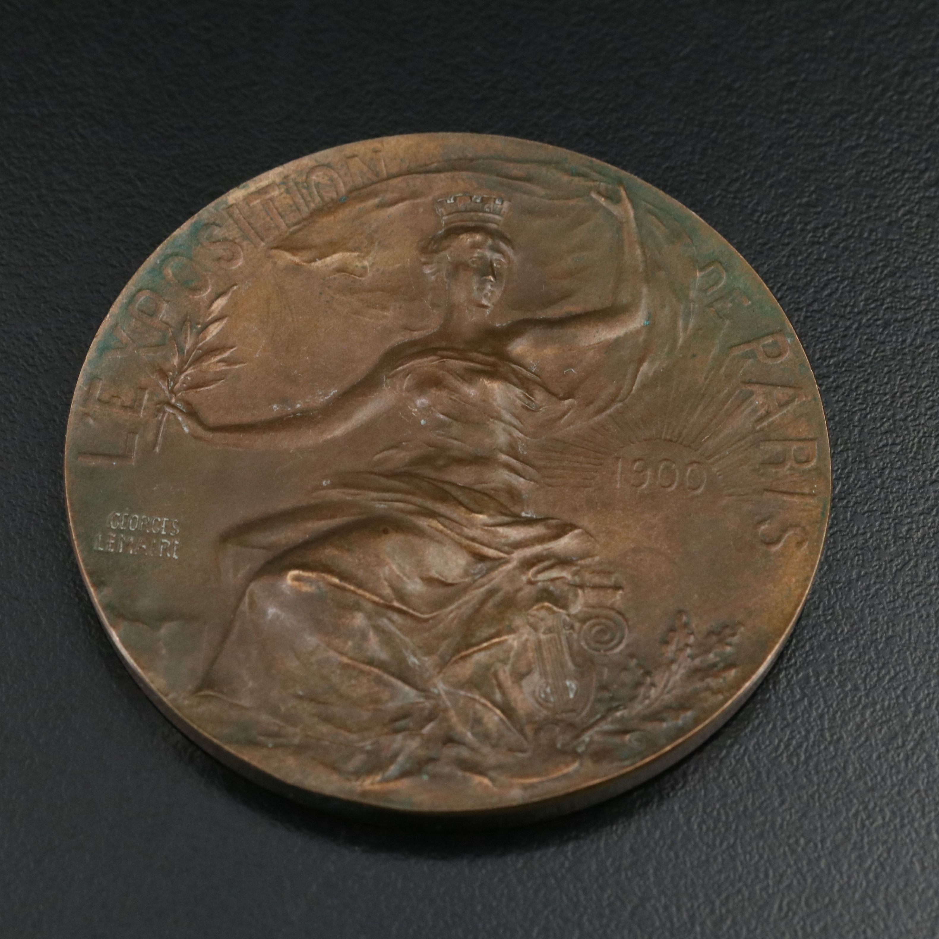 Bronze L'Exposition de Paris Commemorative Medal, by Lemaire, 1900