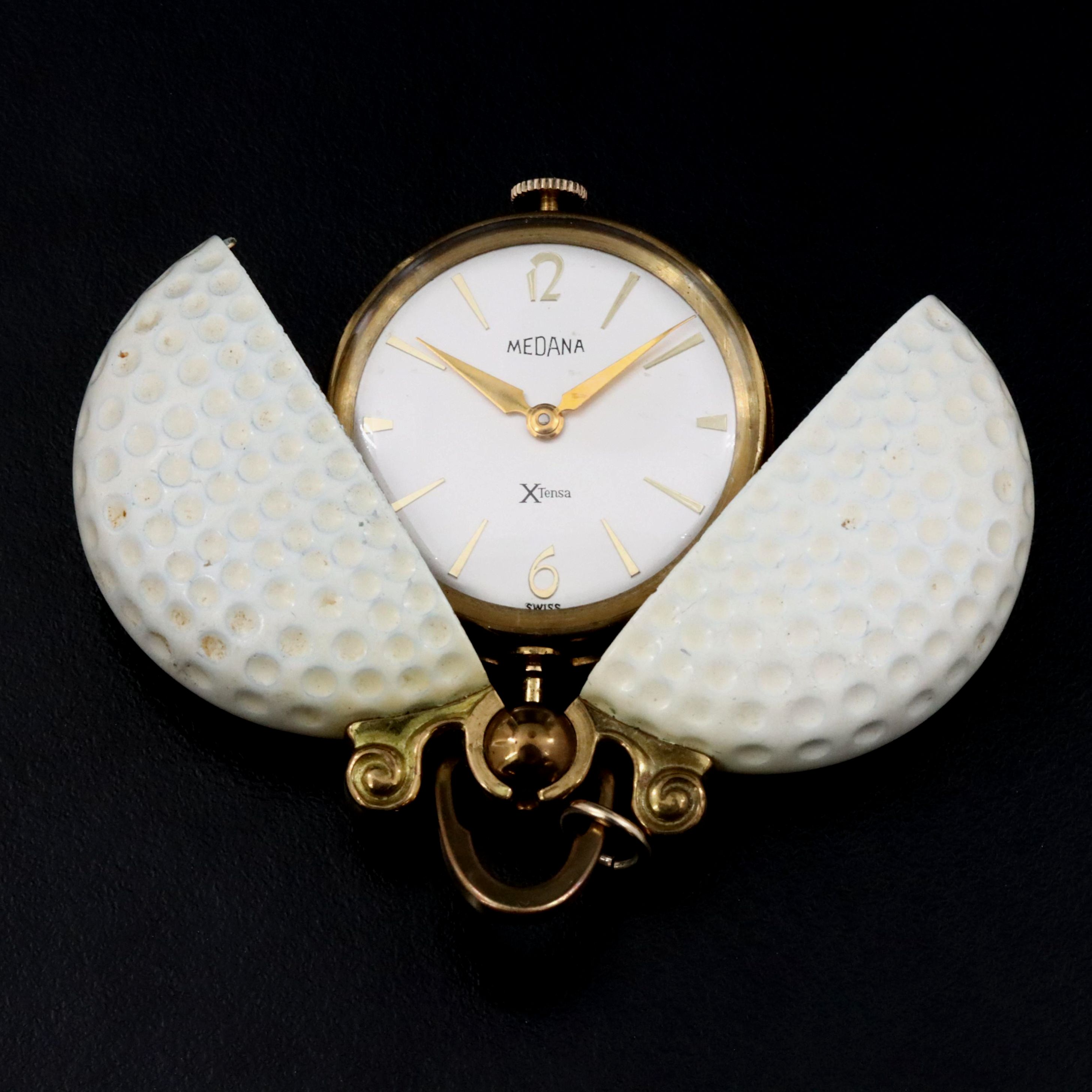 Medana X Tensa Golf Ball Vintage Pocket Watch