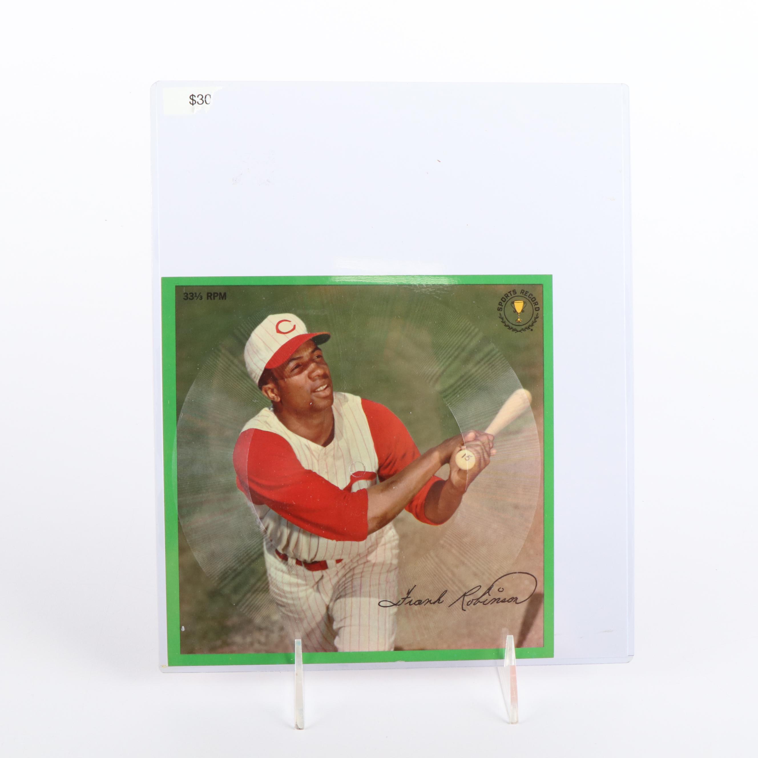 Frank Robinson Signed Framed Photo and Other Robinson Memorabilia